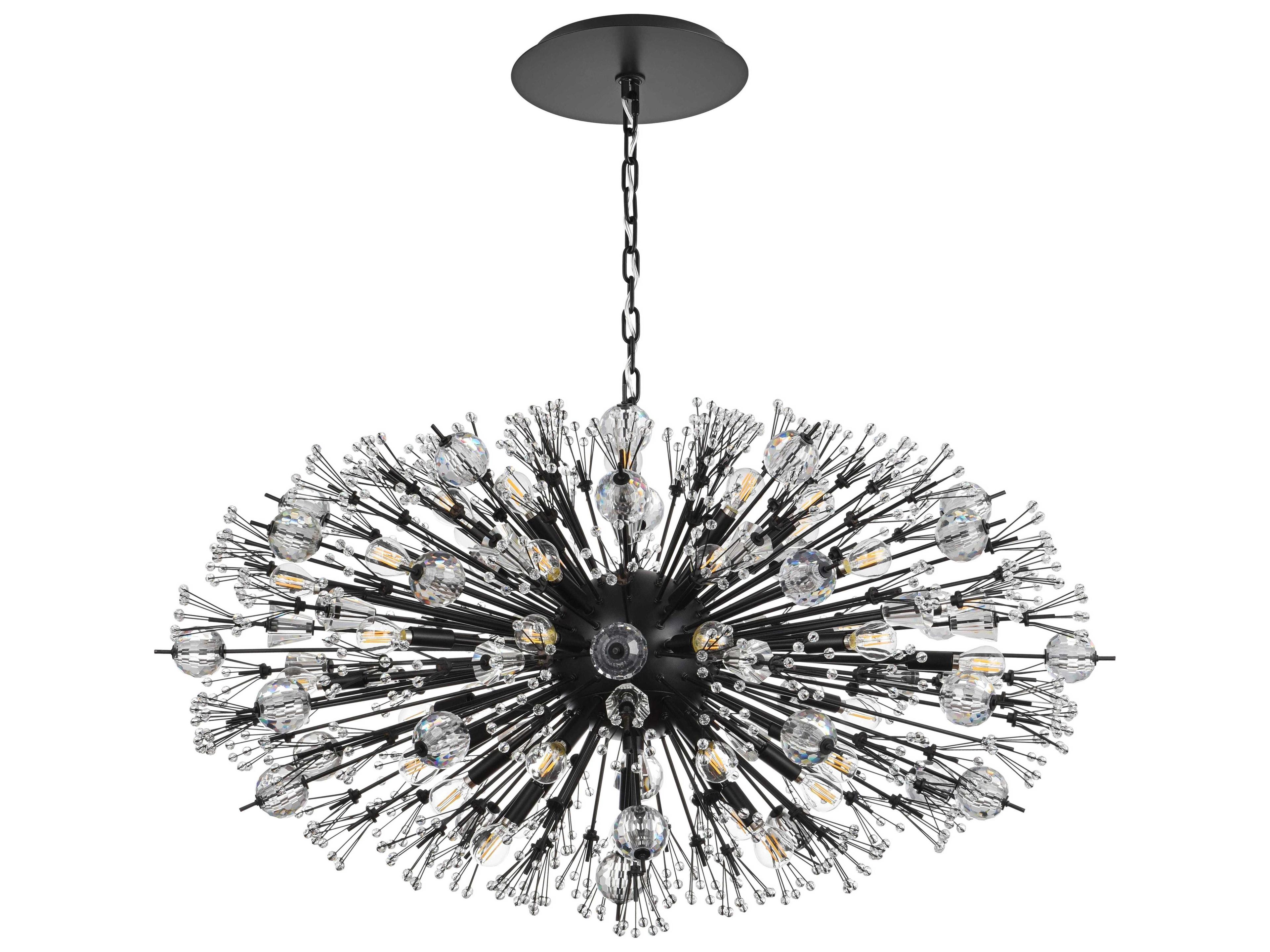 Elegant Lighting Vera 38-Light Black Sputnik Pendant