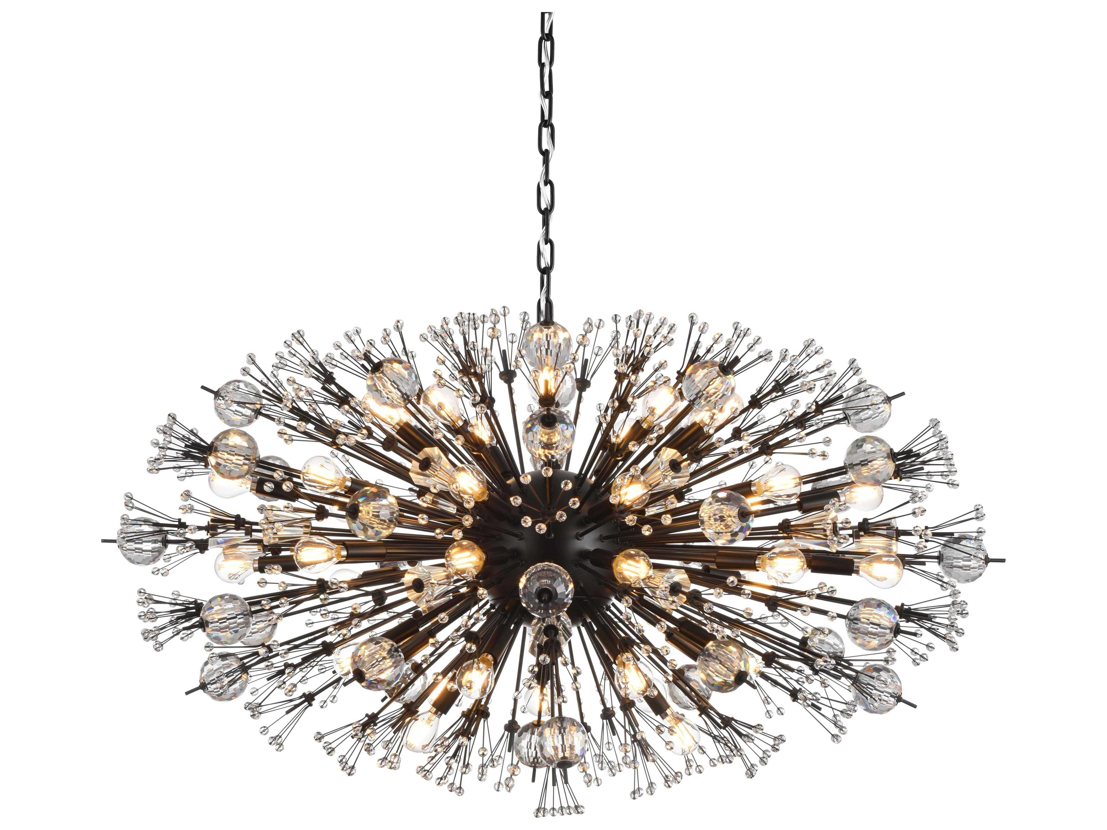 Elegant Lighting Vera 38-Light Black Sputnik Pendant