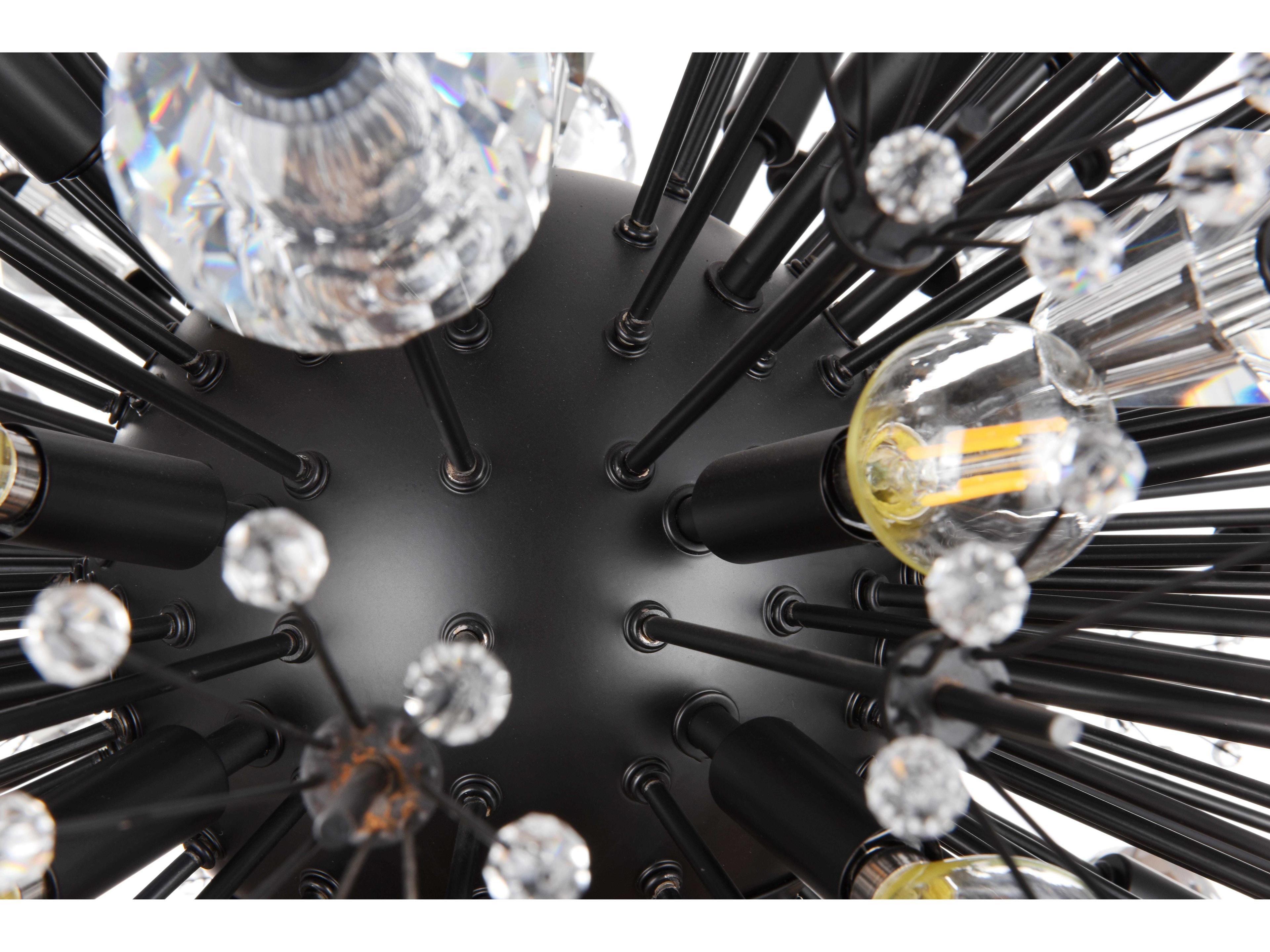 Elegant Lighting Vera 38-Light Black Sputnik Pendant