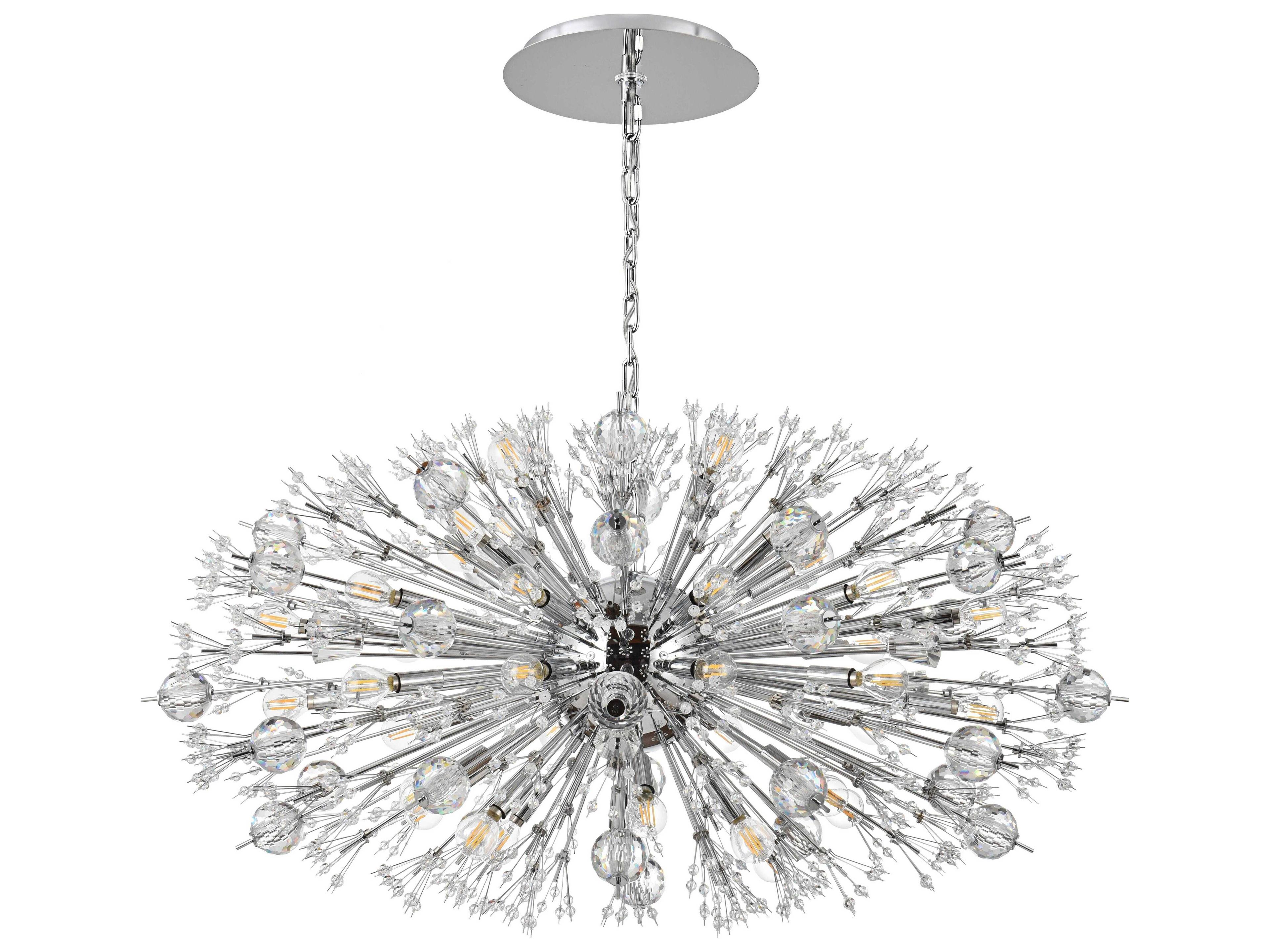 Elegant Lighting Vera 38-Light Chrome Sputnik Pendant