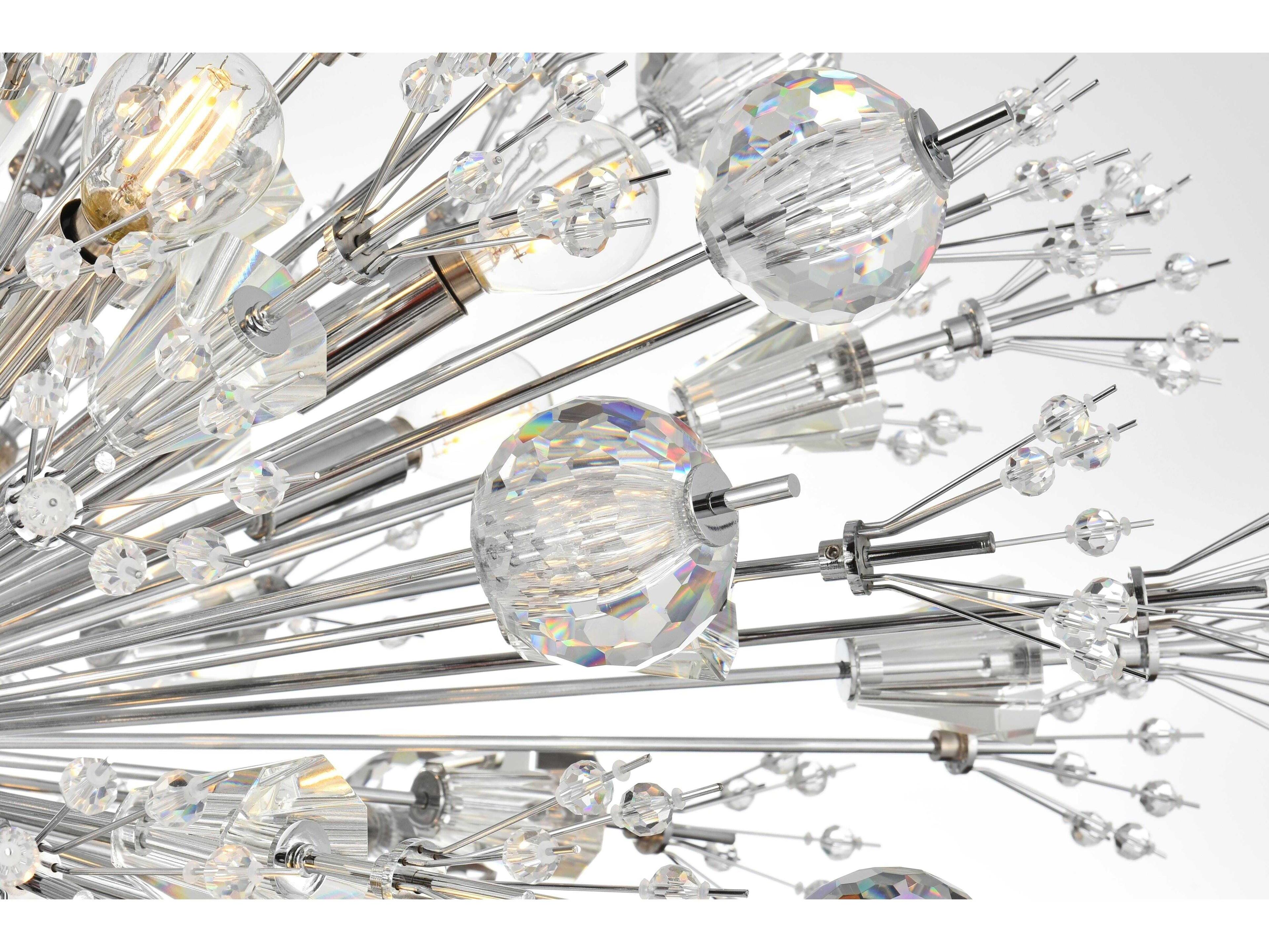 Elegant Lighting Vera 38-Light Chrome Sputnik Pendant