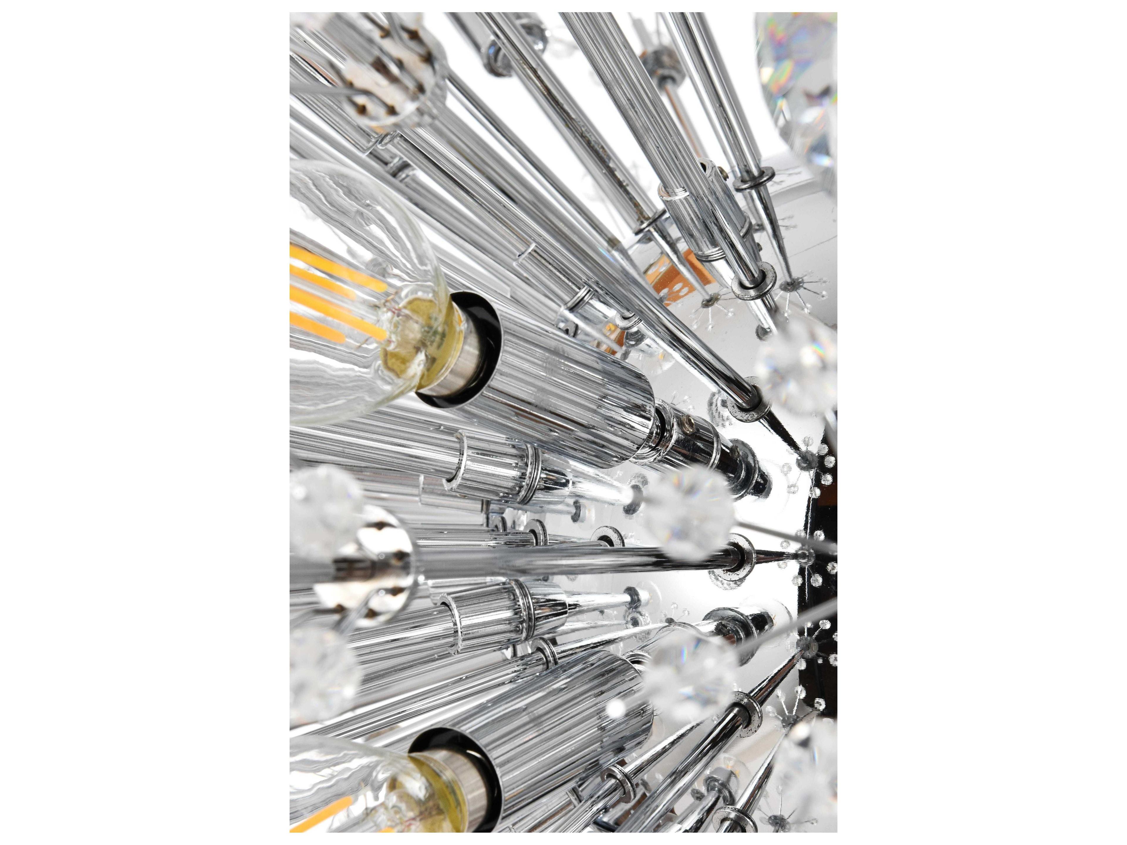 Elegant Lighting Vera 38-Light Chrome Sputnik Pendant