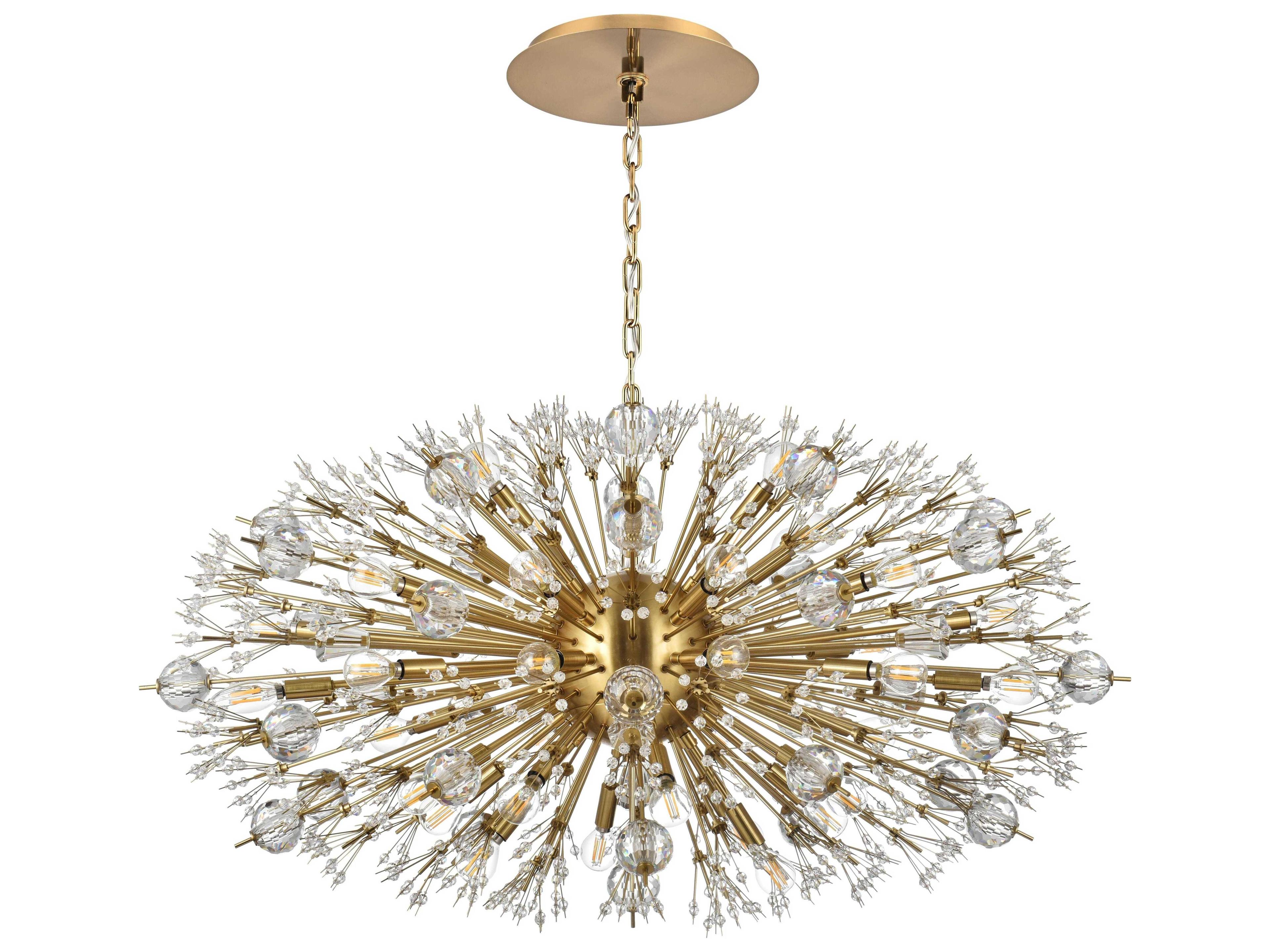 Elegant Lighting Vera 38-Light Gold Sputnik Pendant