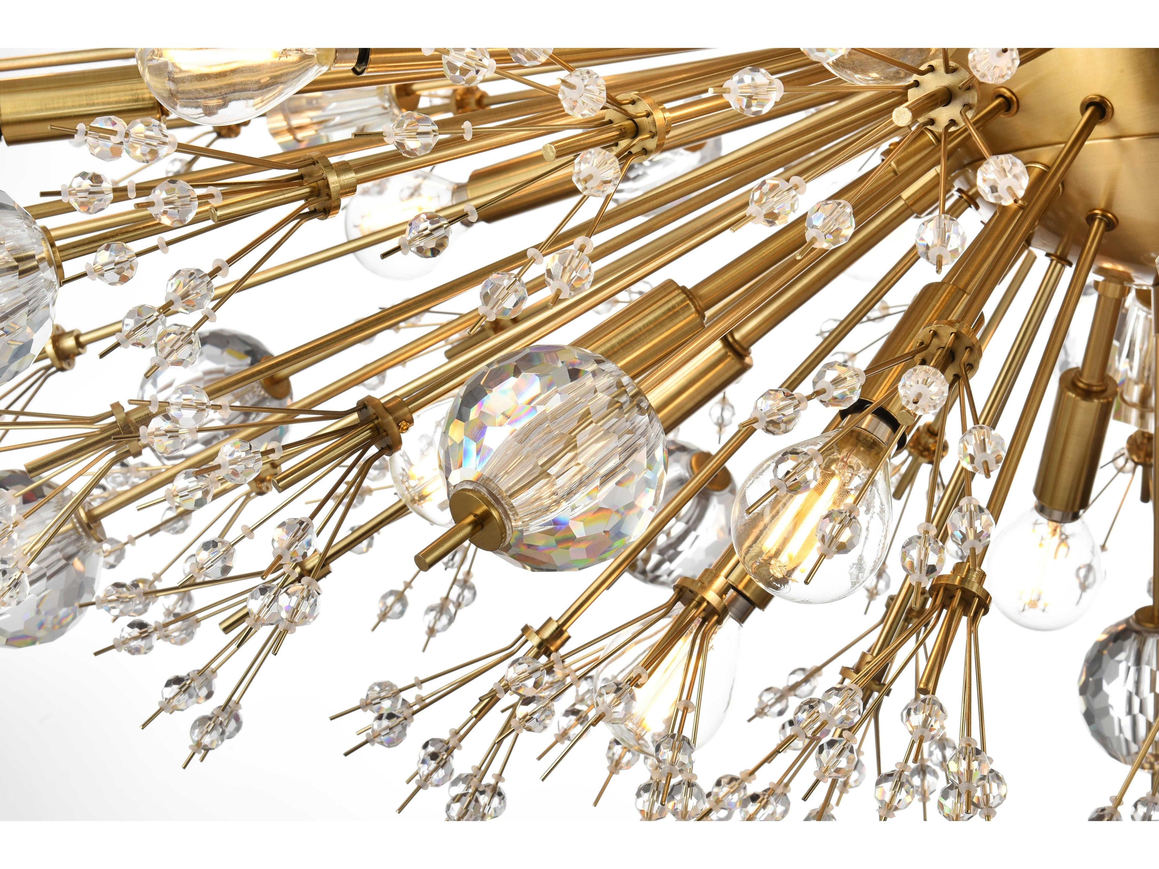Elegant Lighting Vera 38-Light Gold Sputnik Pendant