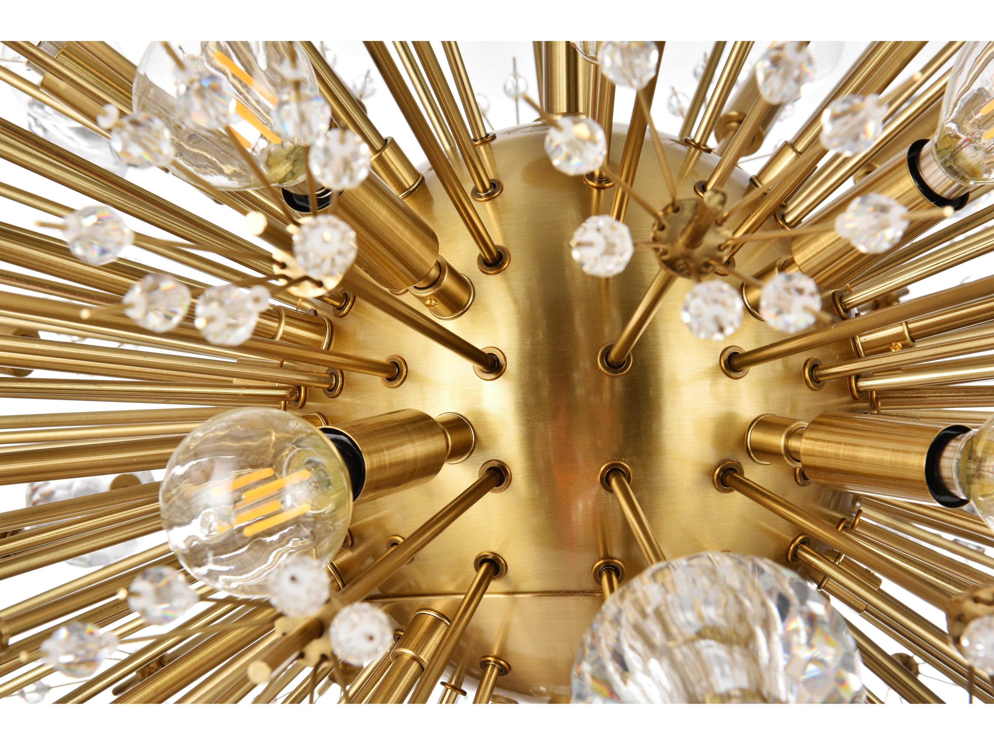 Elegant Lighting Vera 38-Light Gold Sputnik Pendant