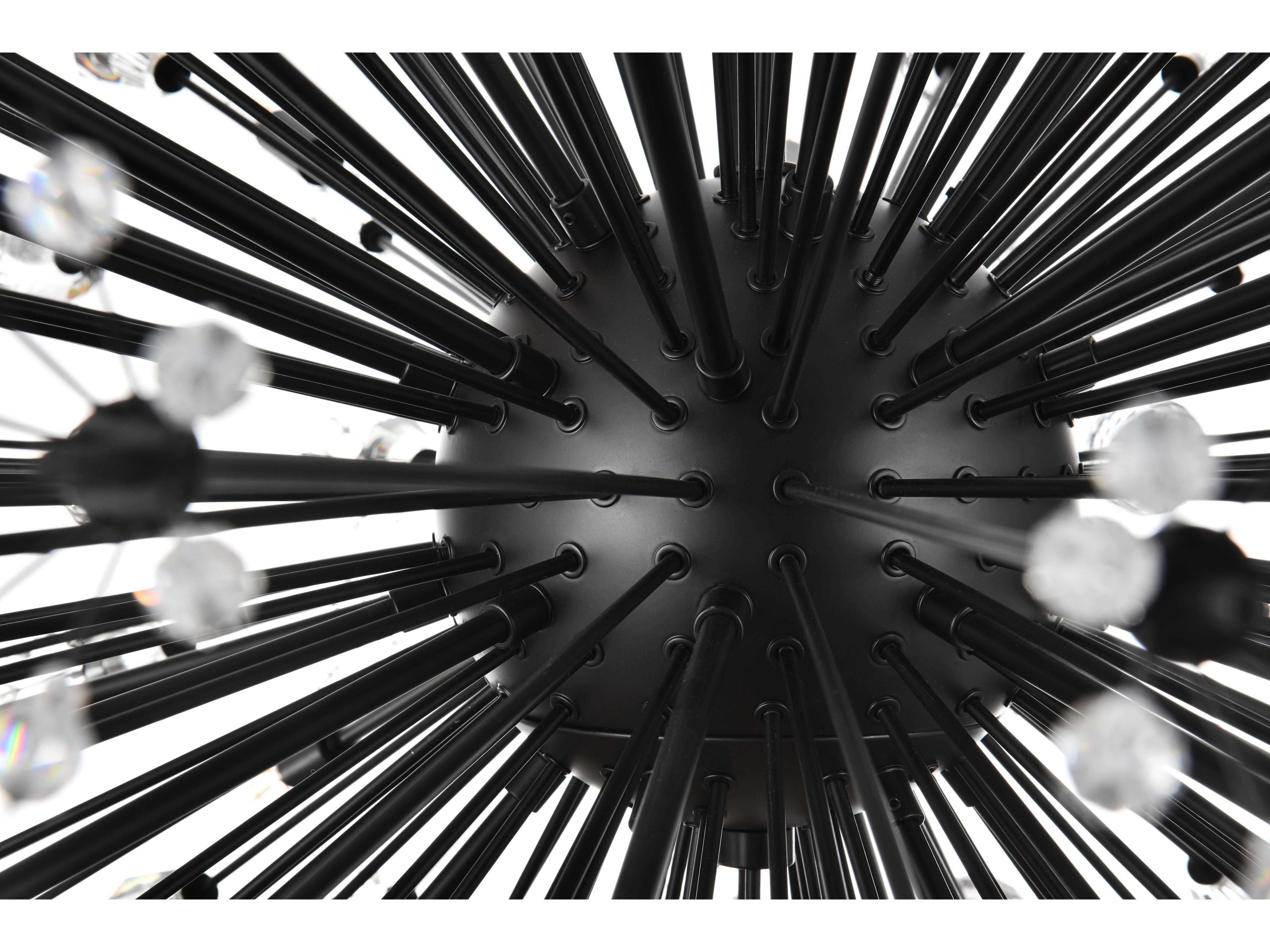 Elegant Lighting Vera 32-Light Black Sputnik Pendant
