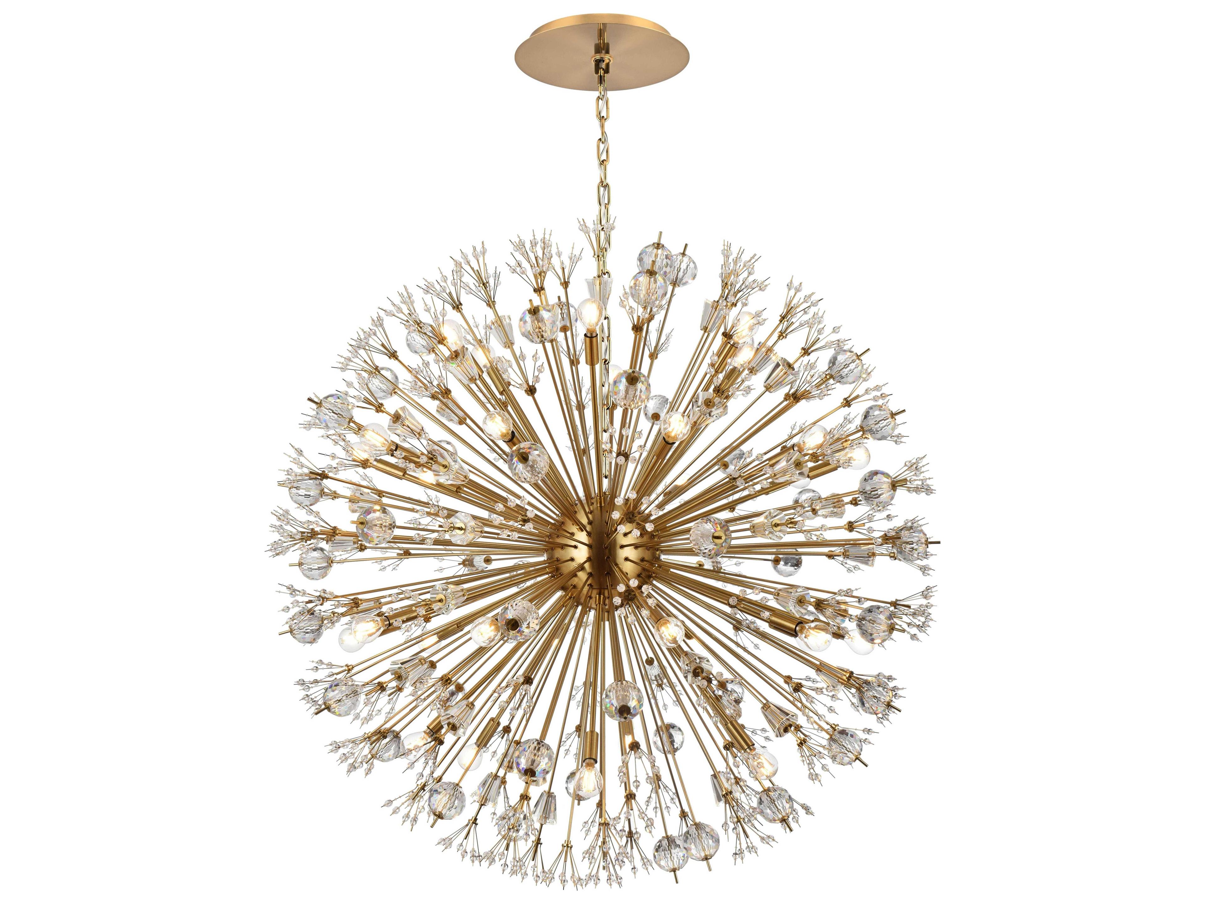 Vera 32-Light Gold Sputnik Pendant