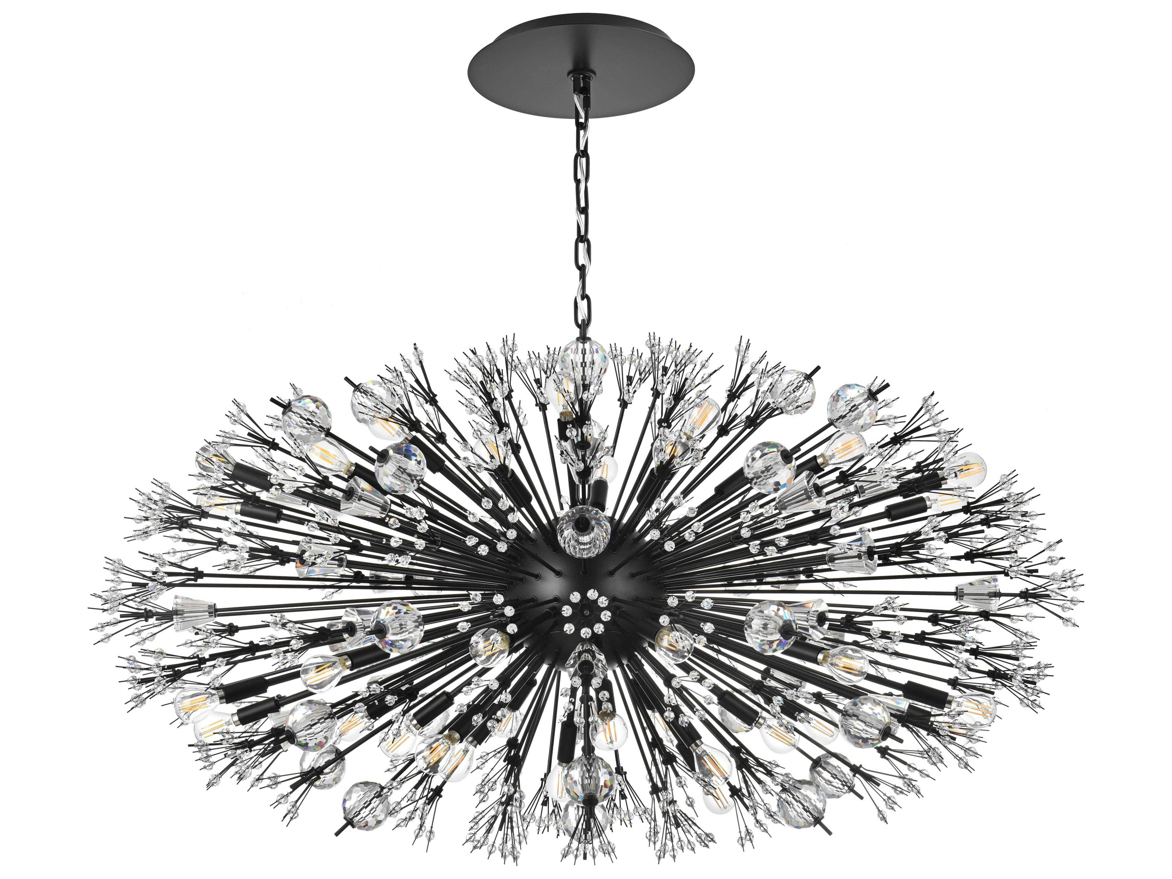 Elegant Lighting Vera 38-Light Black Sputnik Pendant