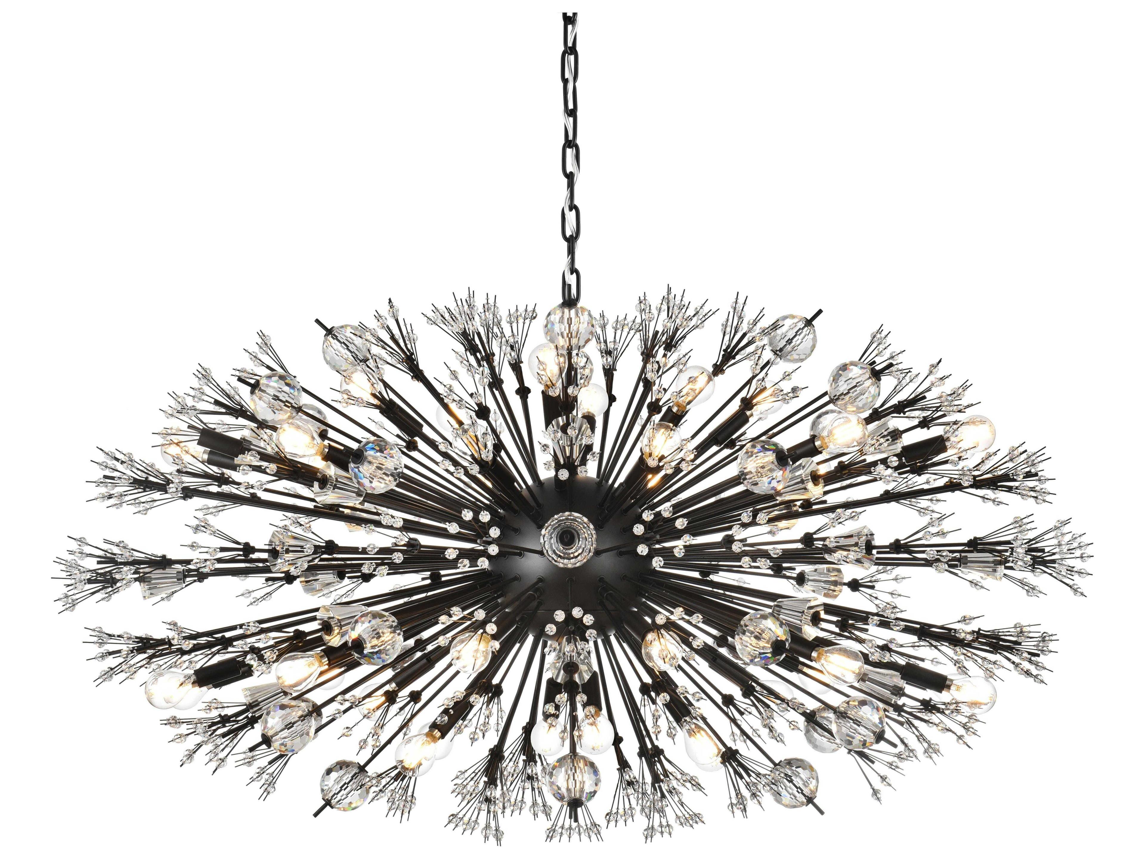 Elegant Lighting Vera 38-Light Black Sputnik Pendant