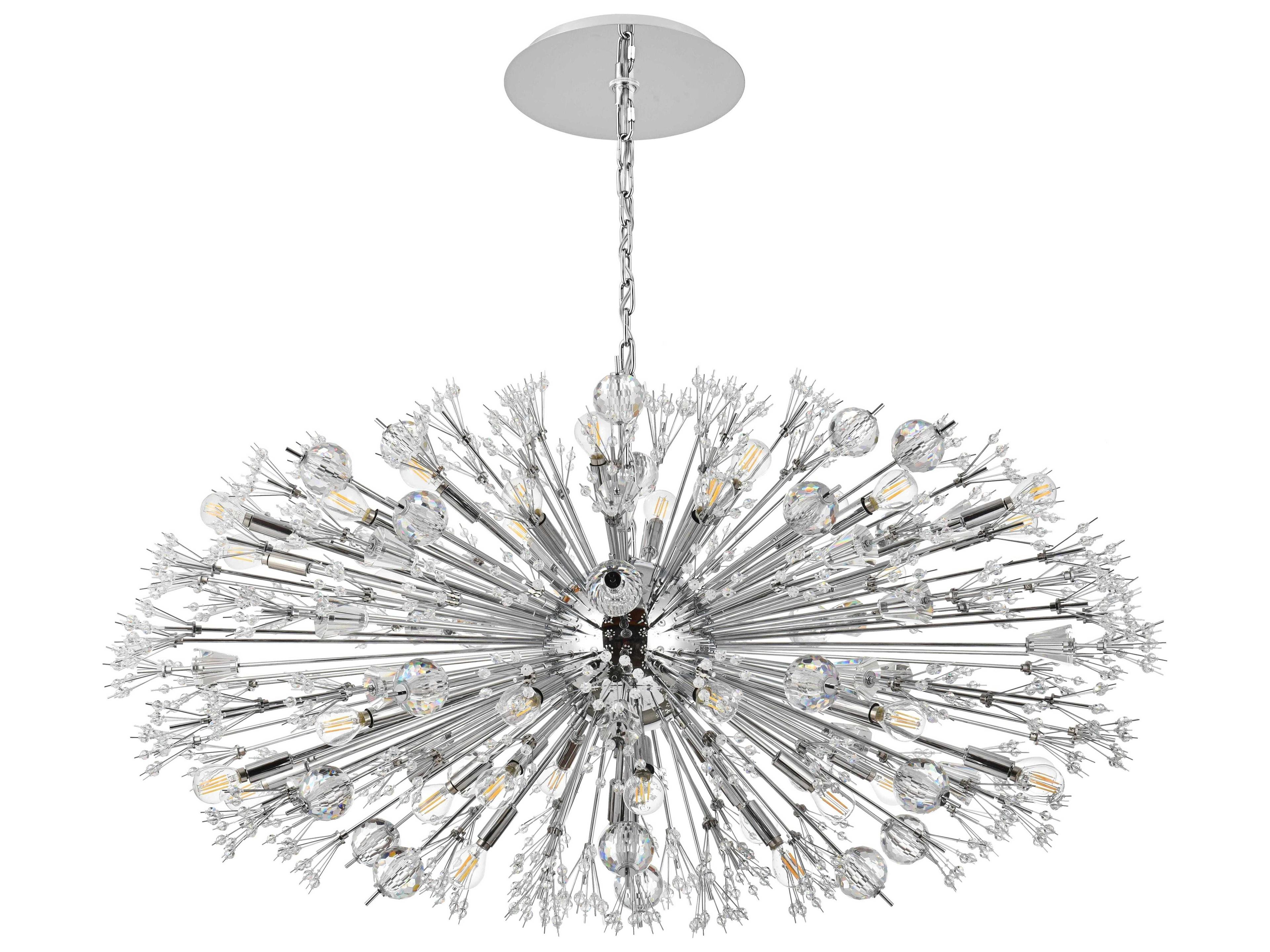 Elegant Lighting Vera 38-Light Chrome Sputnik Pendant