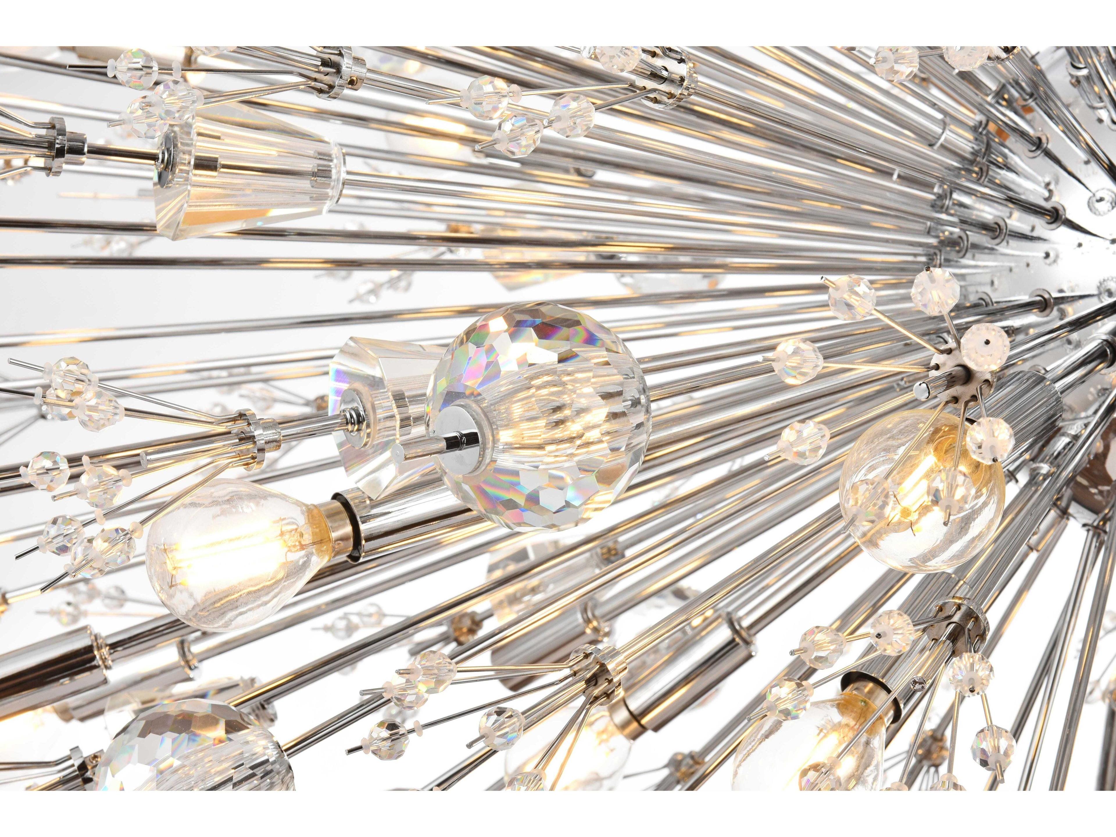 Elegant Lighting Vera 38-Light Chrome Sputnik Pendant