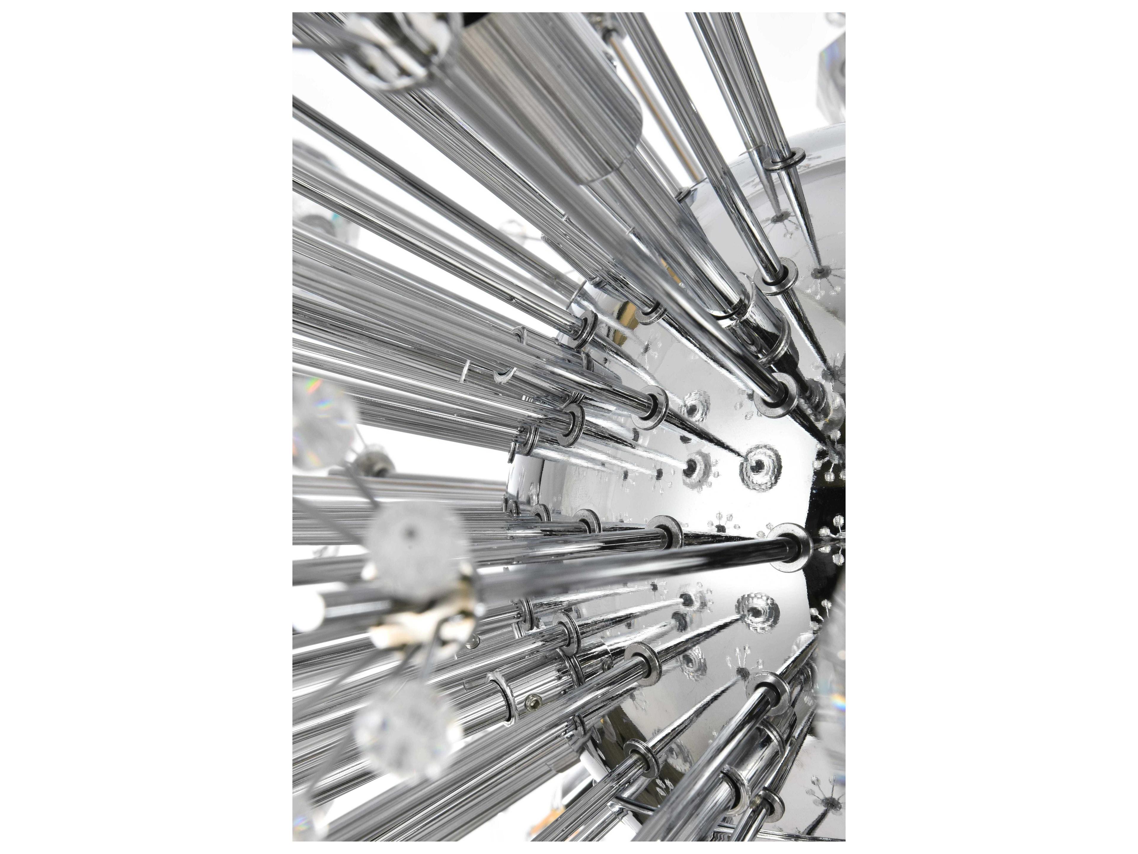 Elegant Lighting Vera 38-Light Chrome Sputnik Pendant