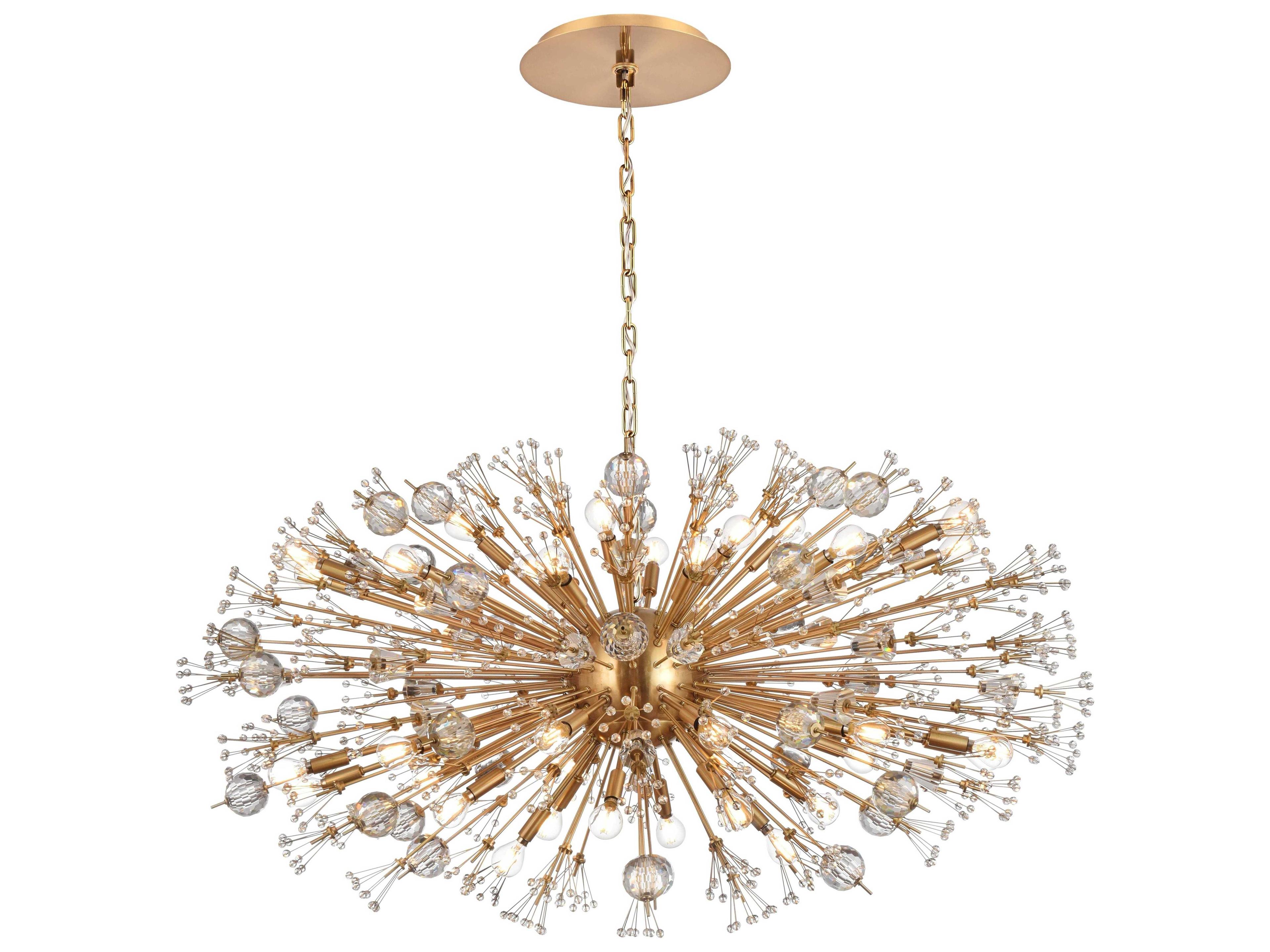 Vera 38-Light Gold Sputnik Pendant
