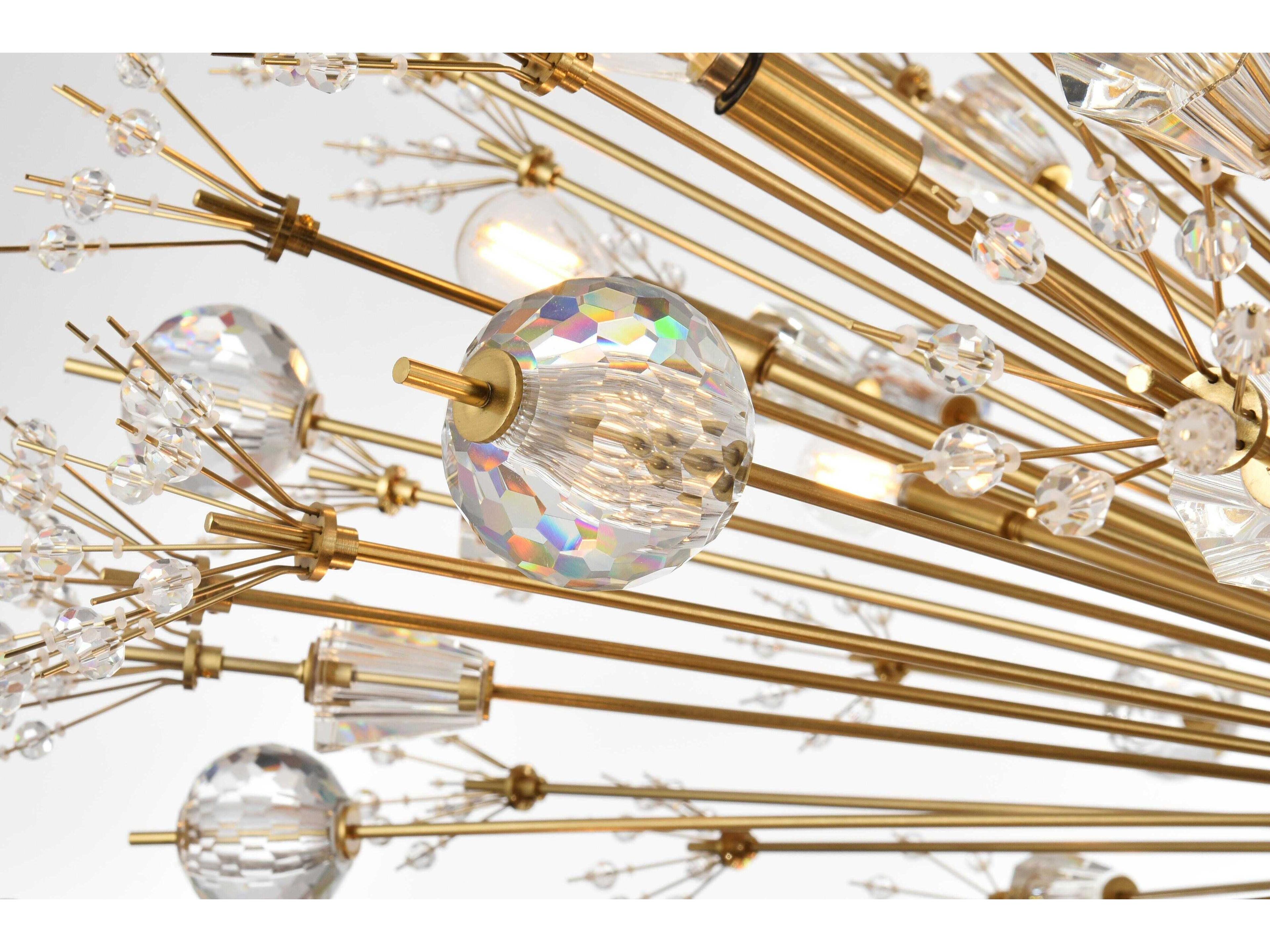 Elegant Lighting Vera 38-Light Gold Sputnik Pendant