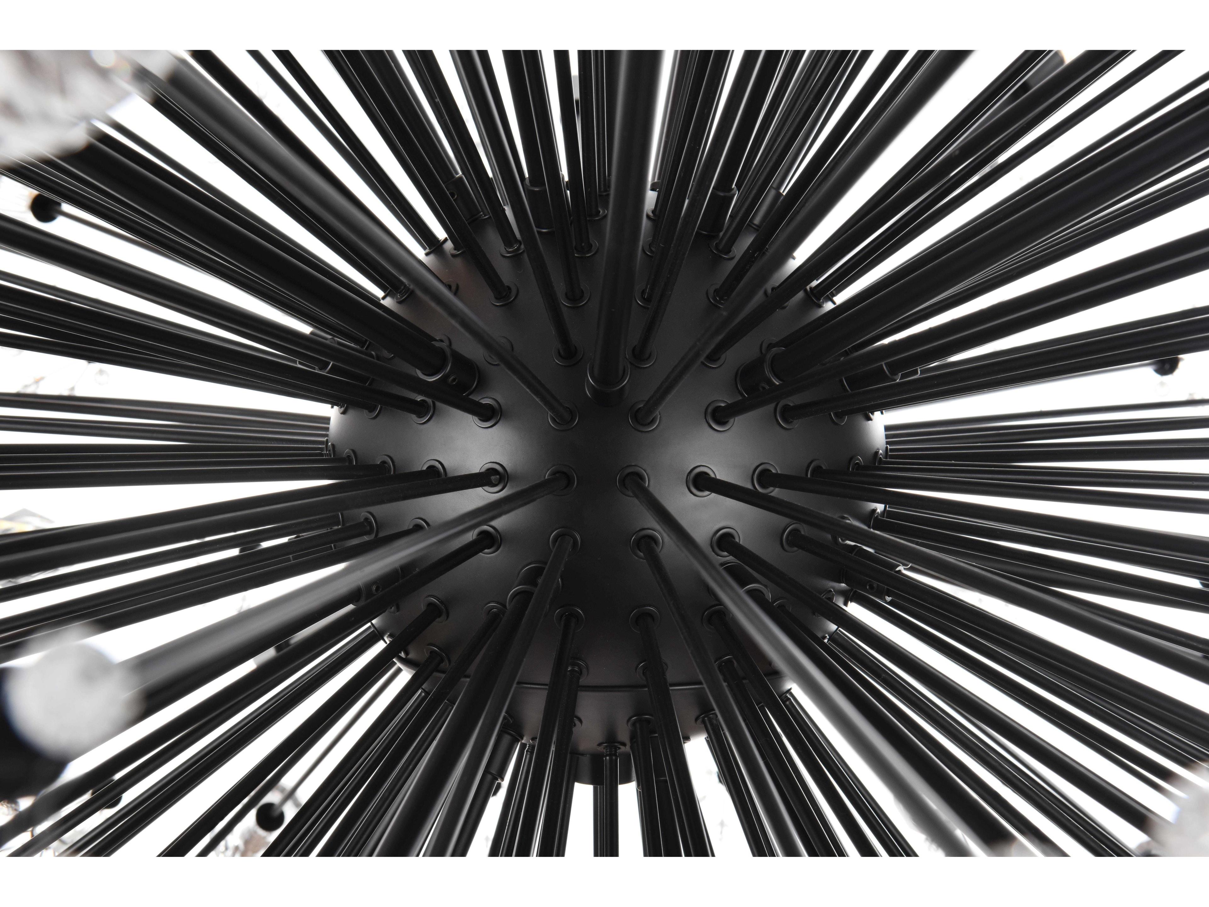 Elegant Lighting Vera 34-Light Black Sputnik Pendant