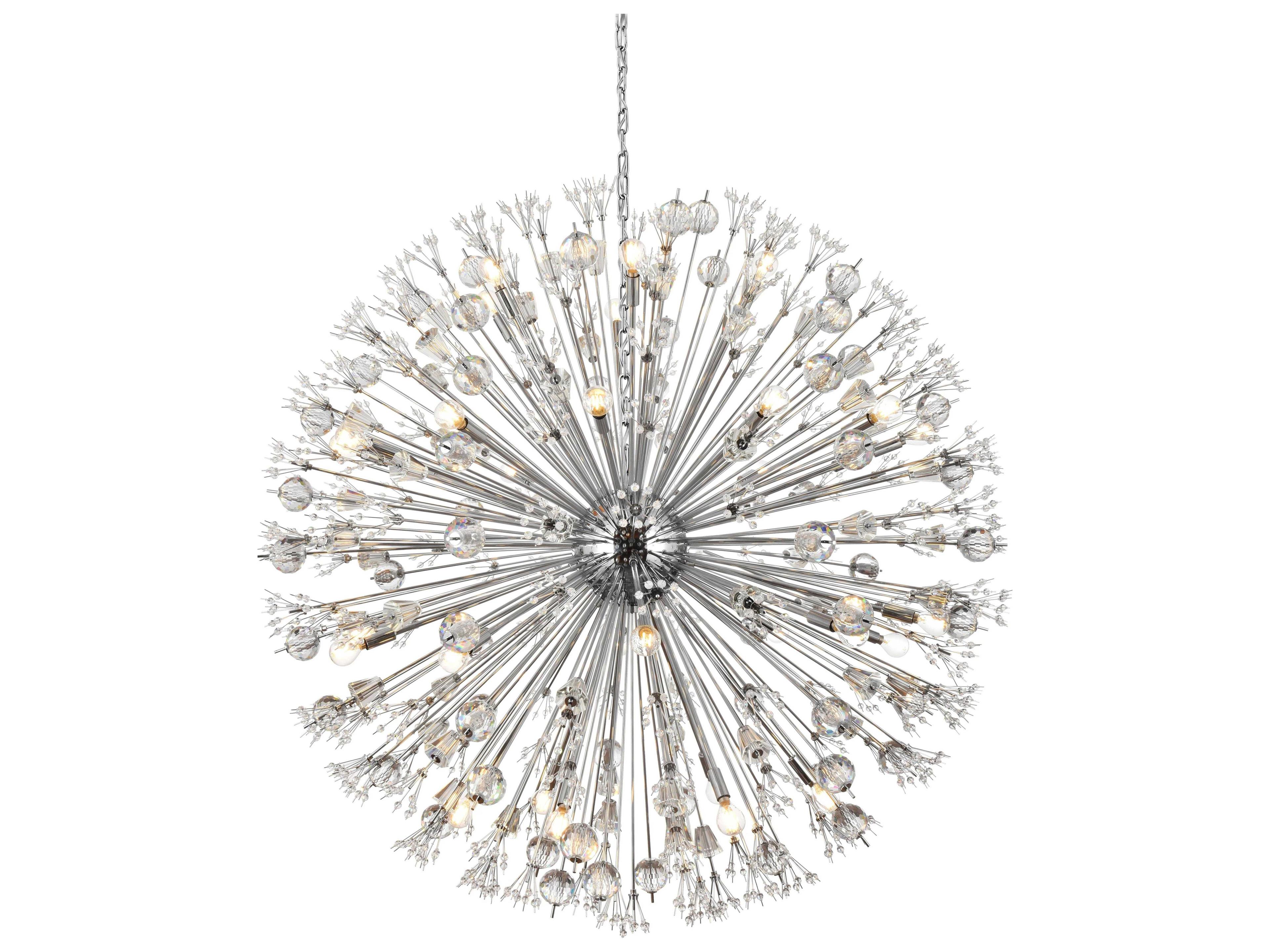 Elegant Lighting Vera 34-Light Chrome Sputnik Pendant