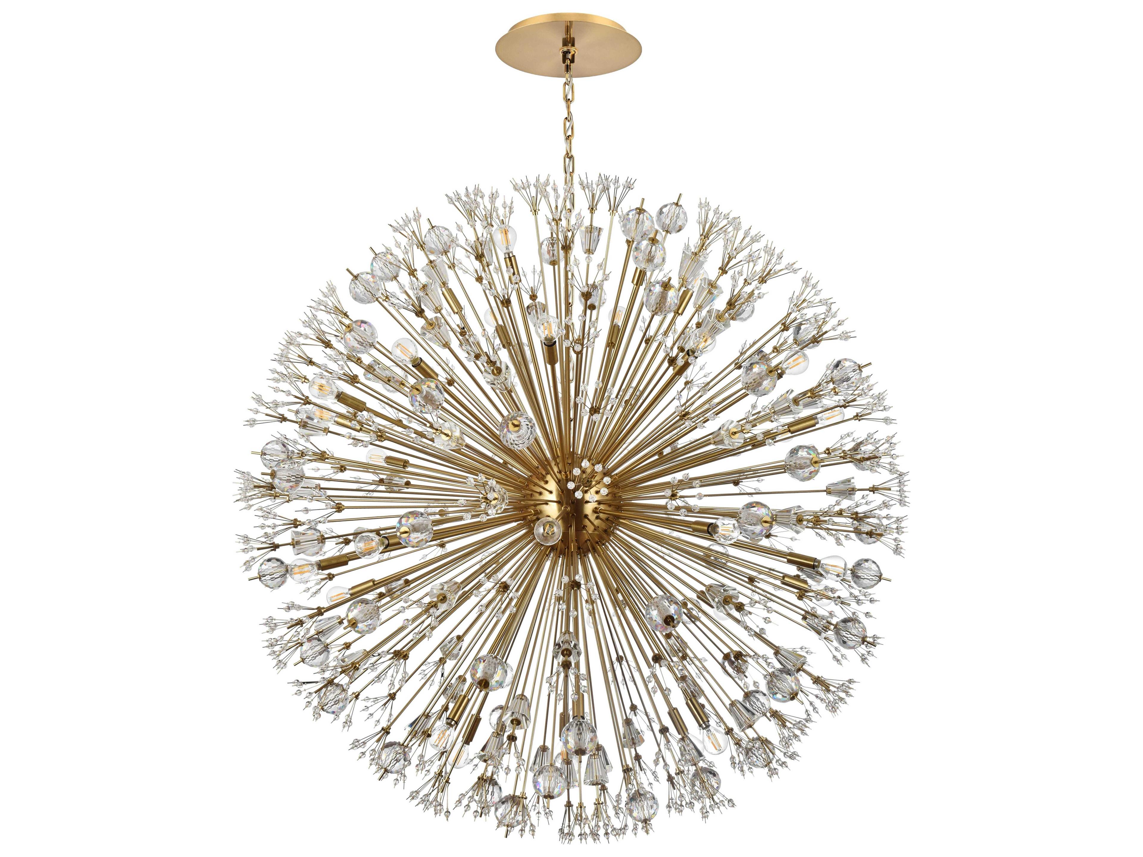 Elegant Lighting Vera 34-Light Gold Sputnik Pendant