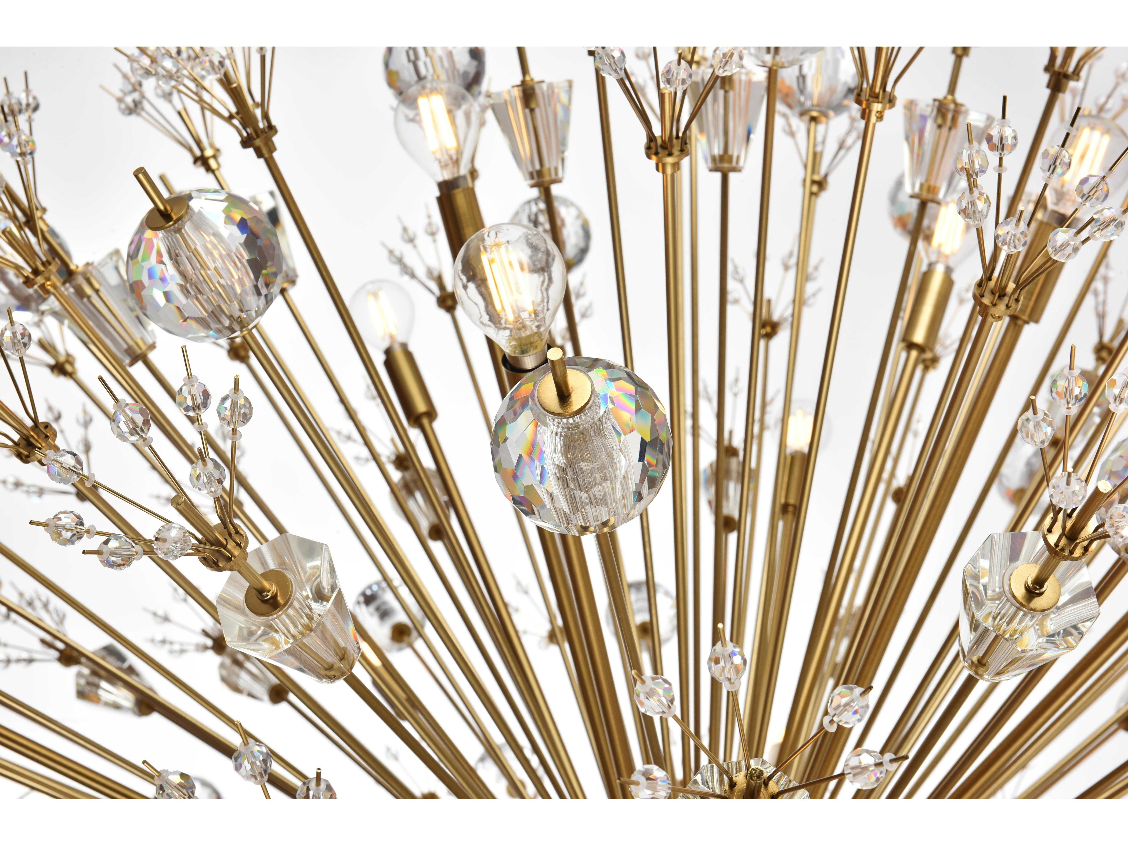Elegant Lighting Vera 34-Light Gold Sputnik Pendant