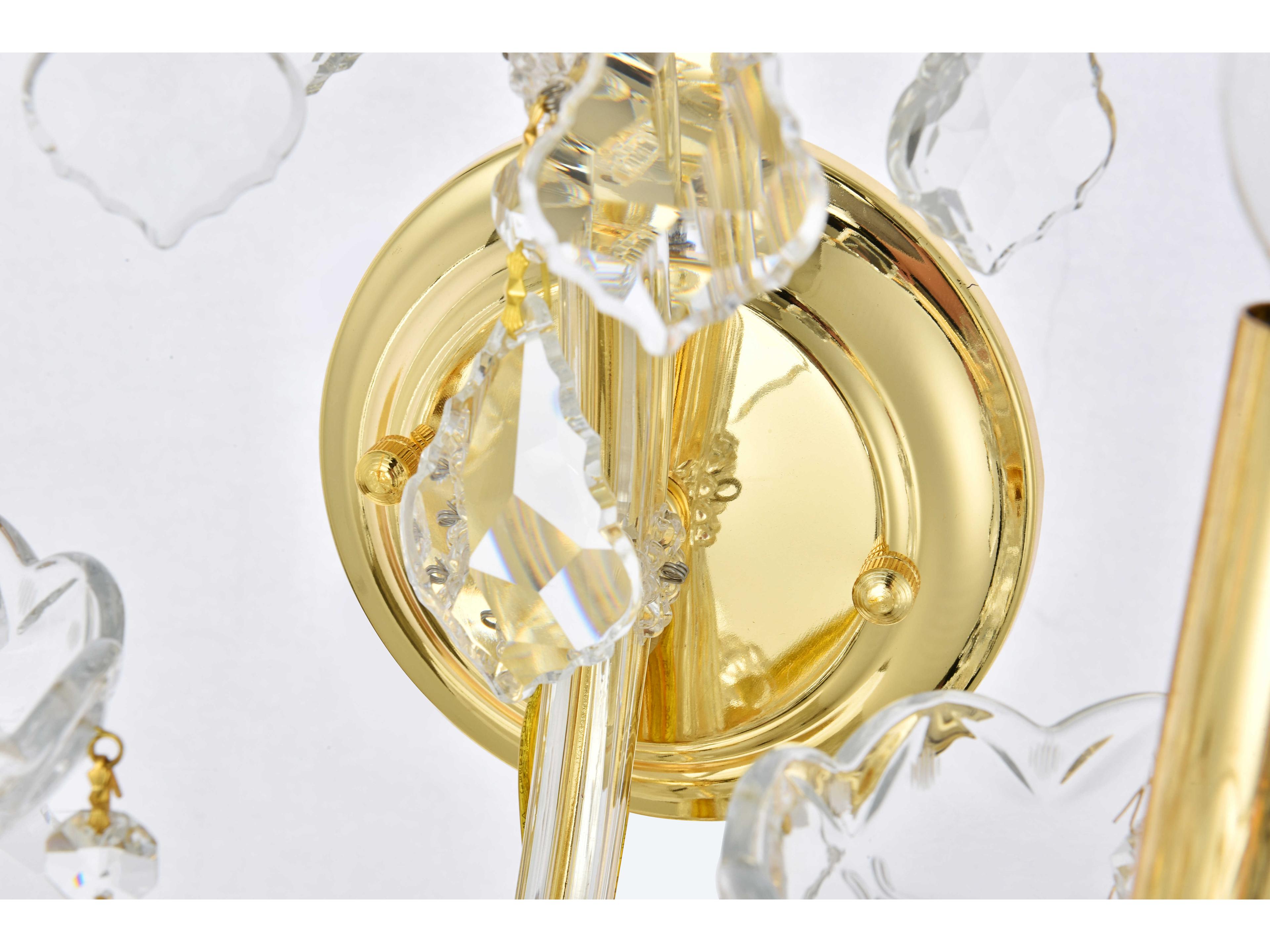 Elegant Lighting Maria Theresa 5-Light Gold Clear Crystal Glass Wall Sconce