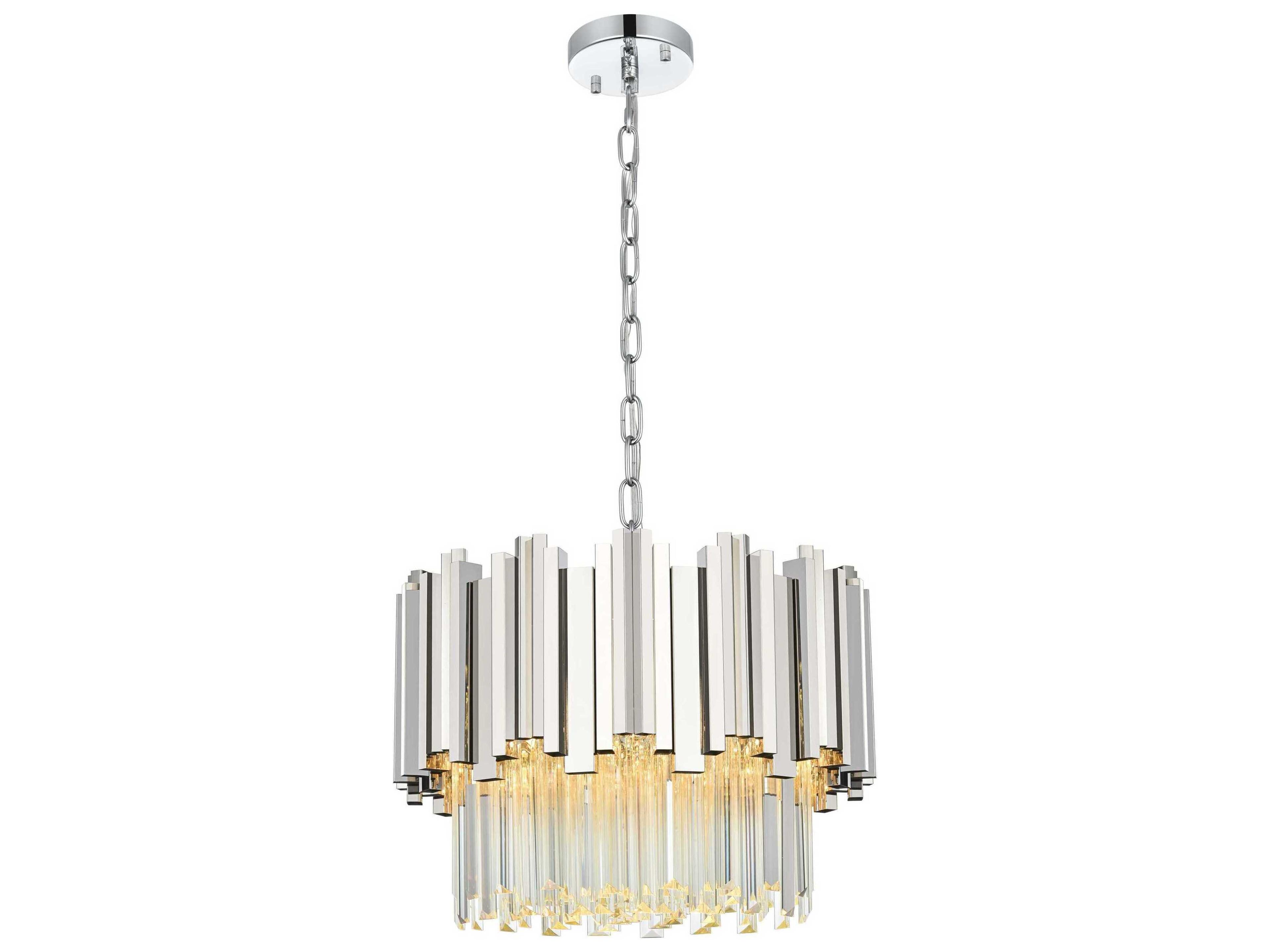 Willow 4-Light Chrome Drum Chandelier