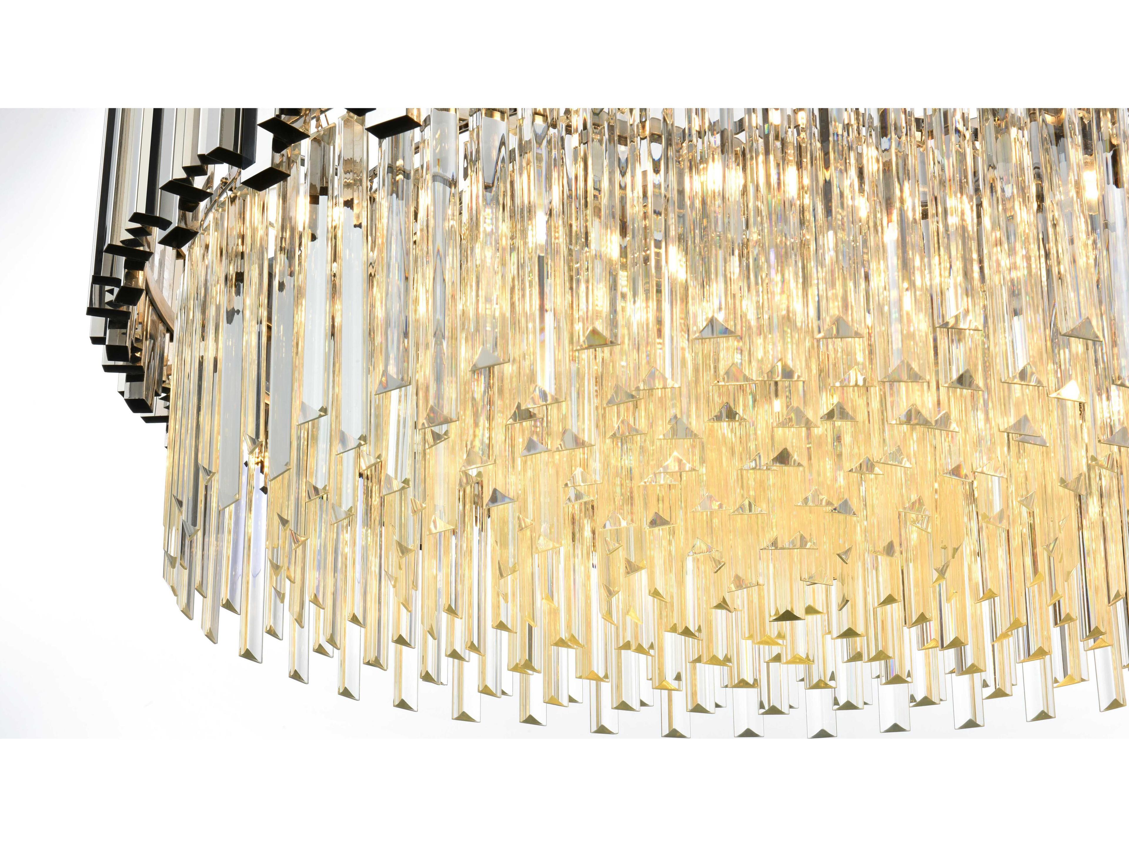 Elegant Lighting Willow 10-Light Chrome Drum Chandelier
