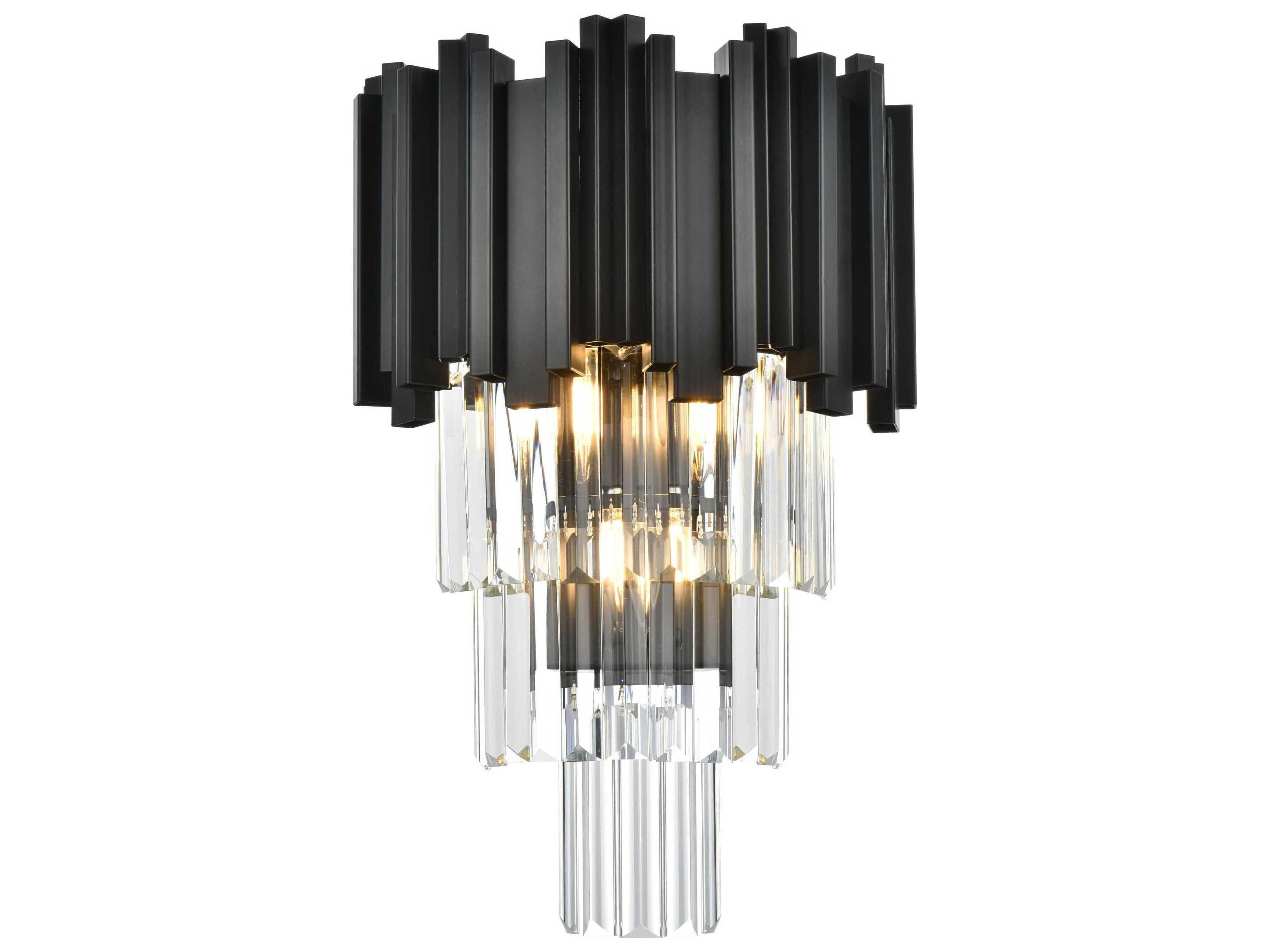 Willow 3-Light Black Wall Sconce