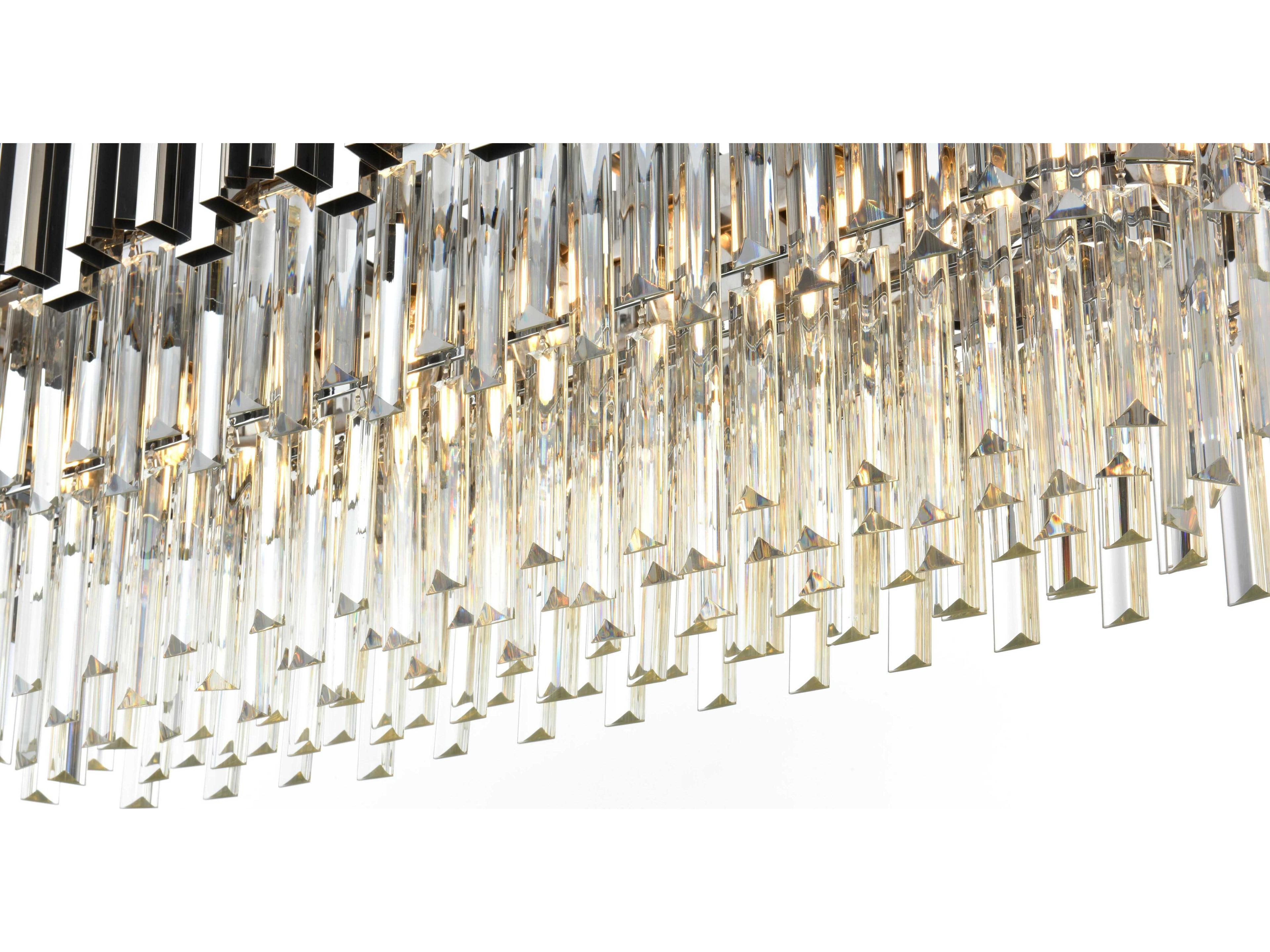 Elegant Lighting Willow 9-Light Chrome Tiered Island Pendant