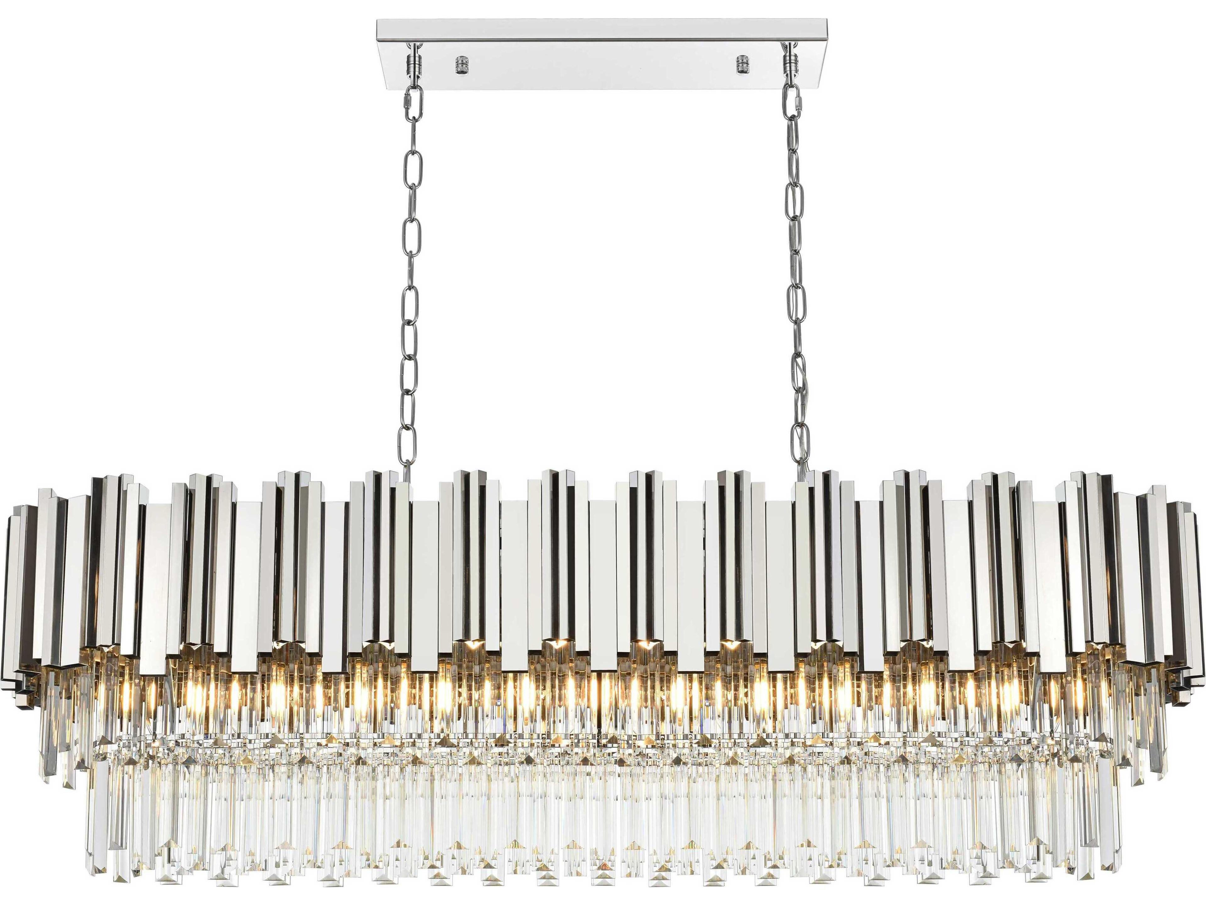 Willow 12-Light Chrome Tiered Island Pendant