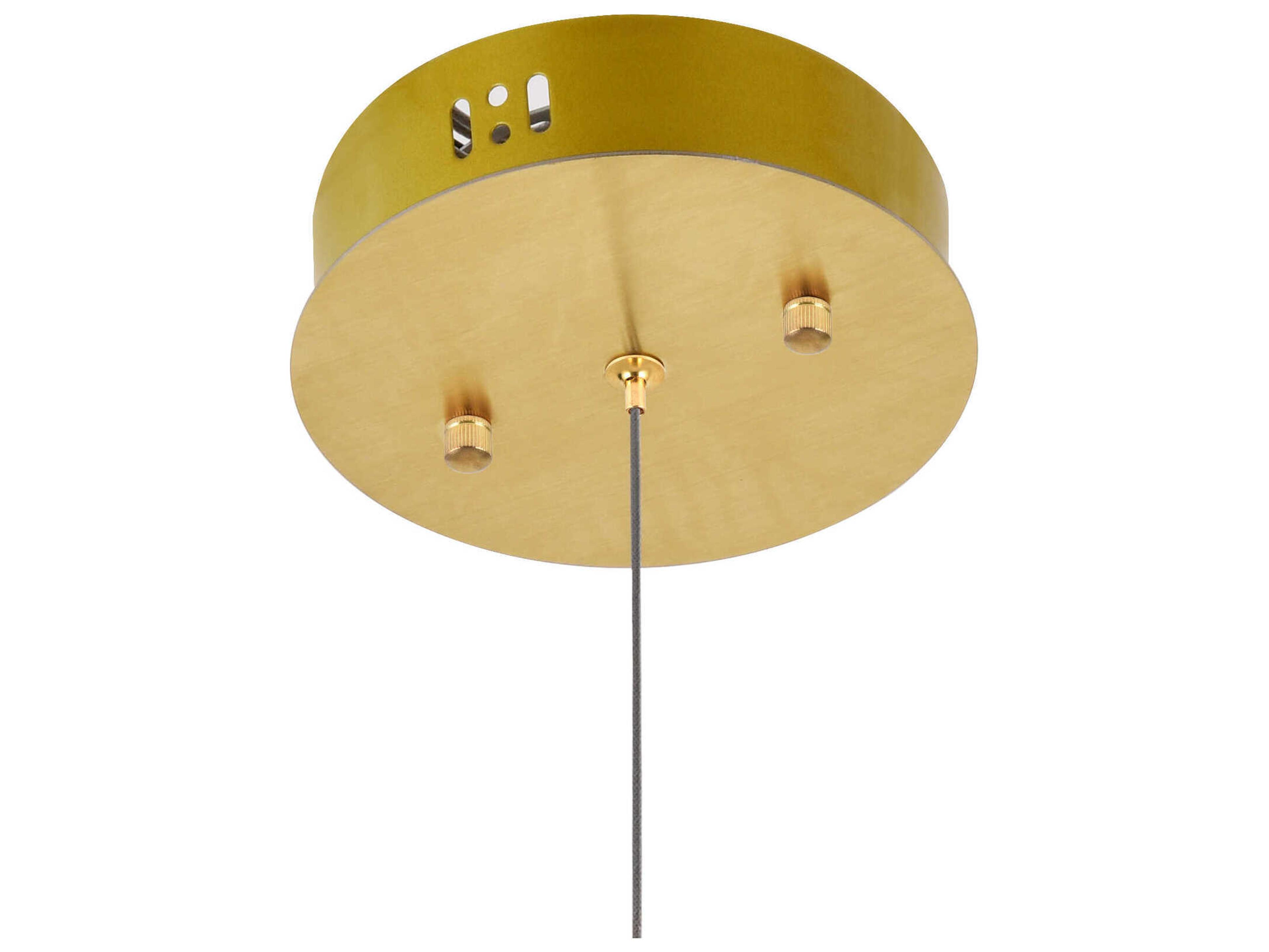 Elegant Lighting Polaris 1-Light Gold Mini Pendant