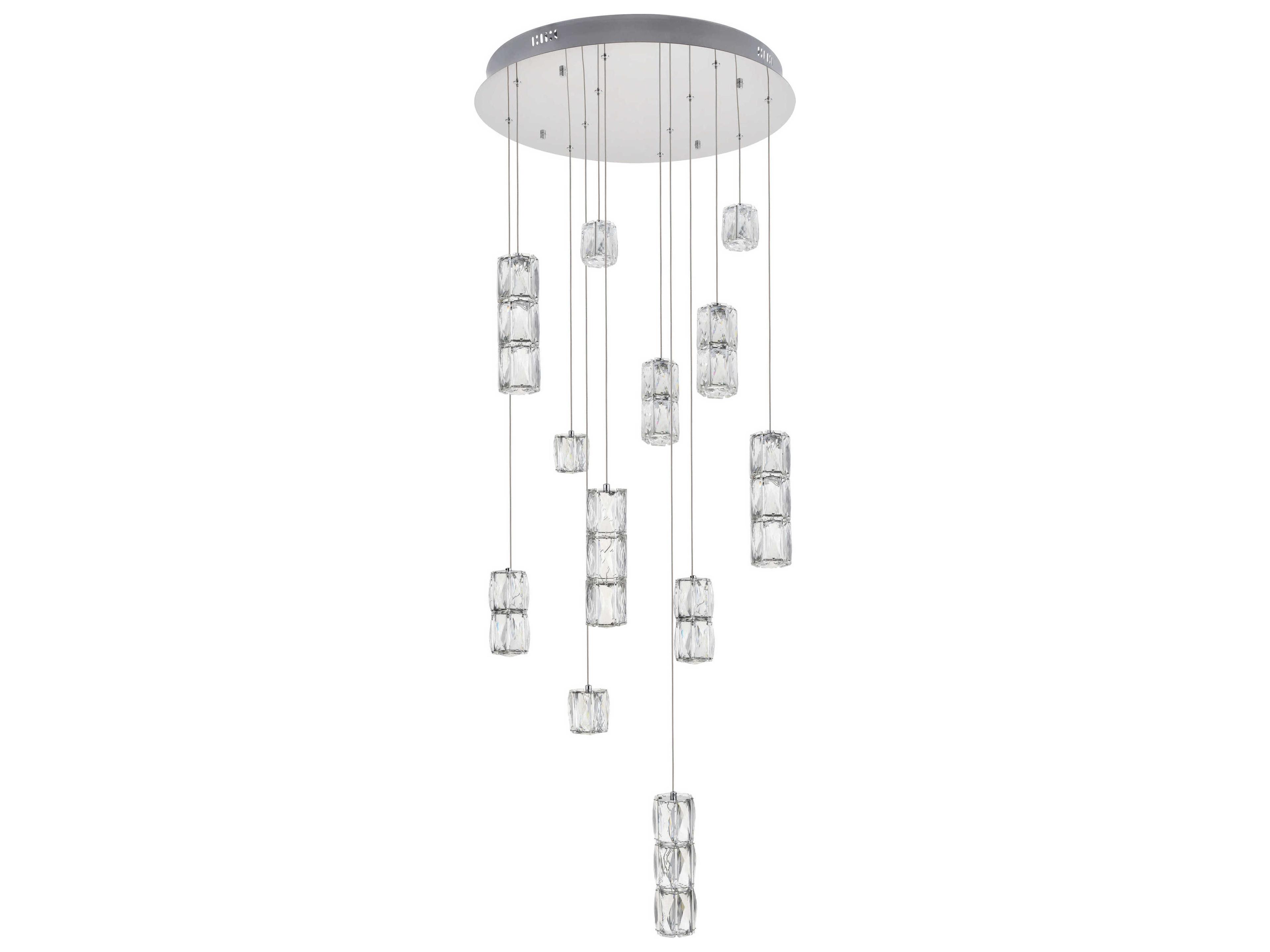 Elegant Lighting Polaris 12-Light Chrome Pendant