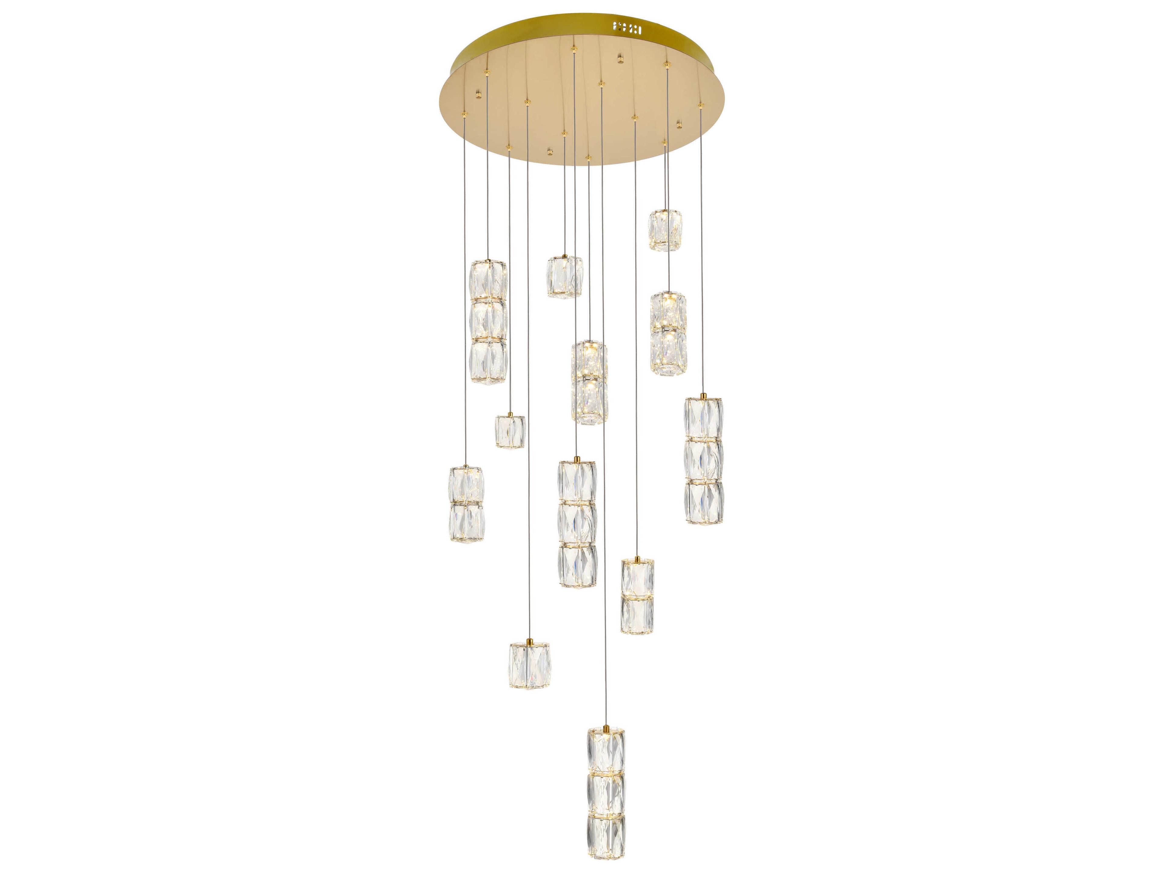 Elegant Lighting Polaris 12-Light Chrome Pendant