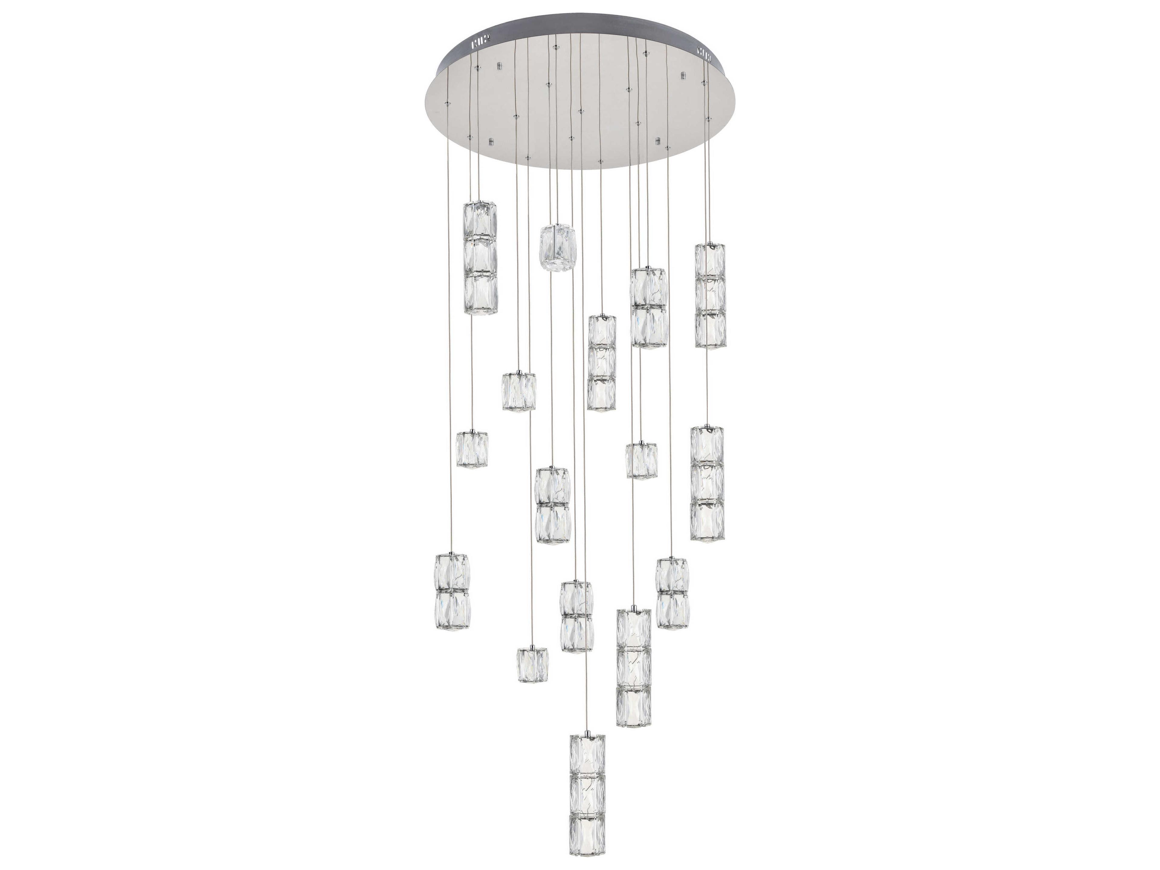 Elegant Lighting Polaris 16-Light6-Light Chrome Pendant