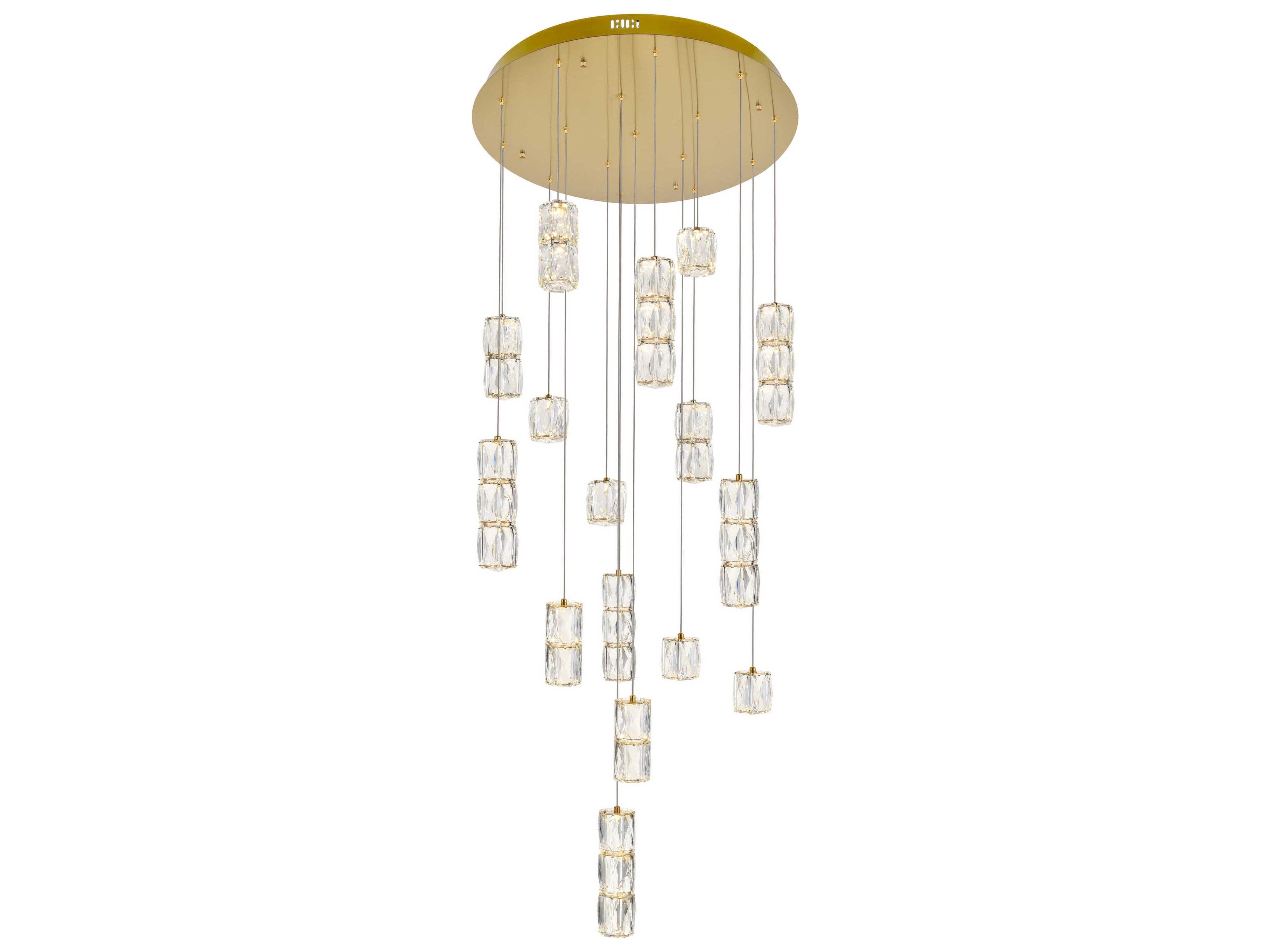 Elegant Lighting Polaris 16-Light6-Light Chrome Pendant