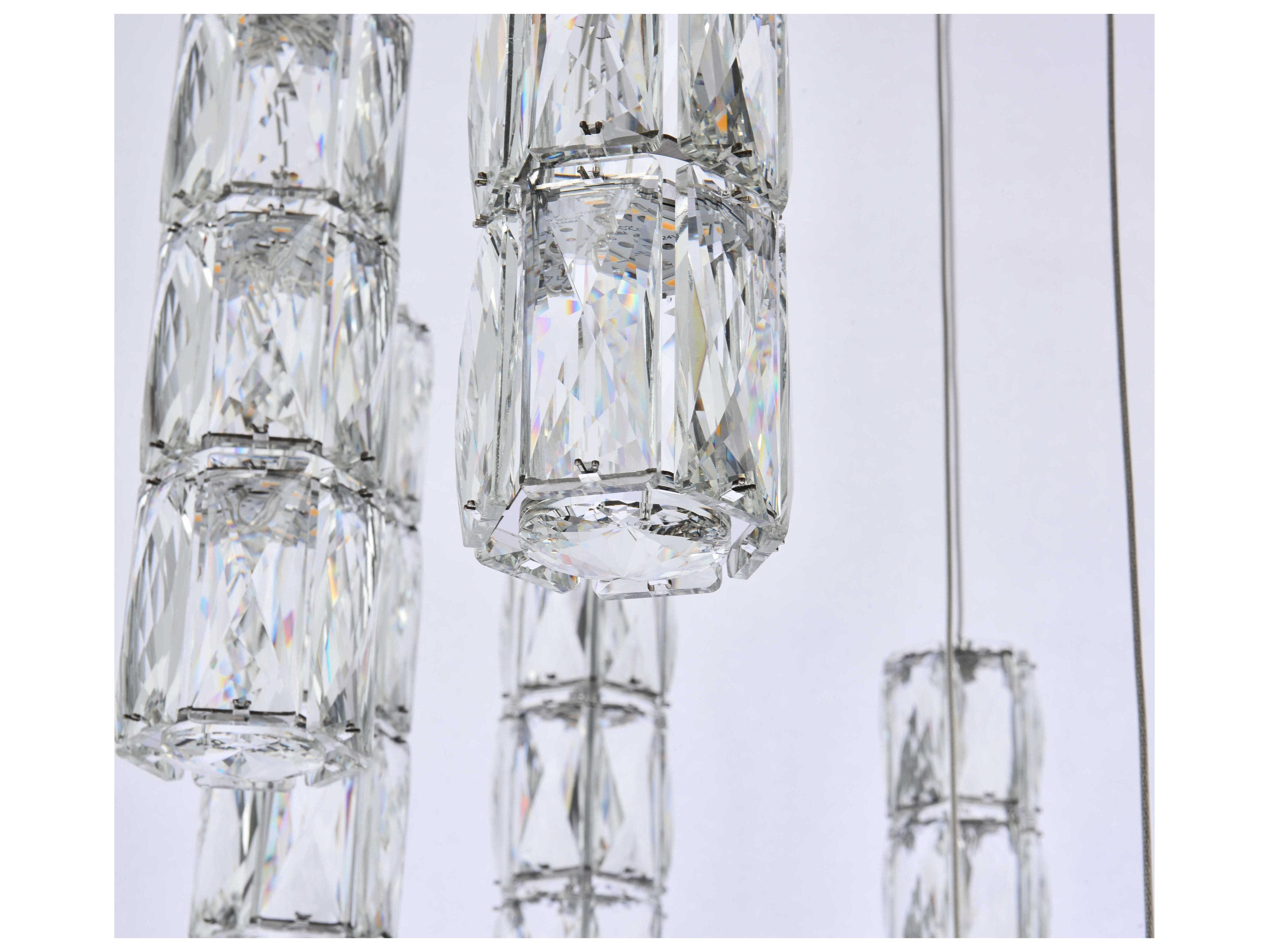 Elegant Lighting Polaris 20-Light Chrome Pendant