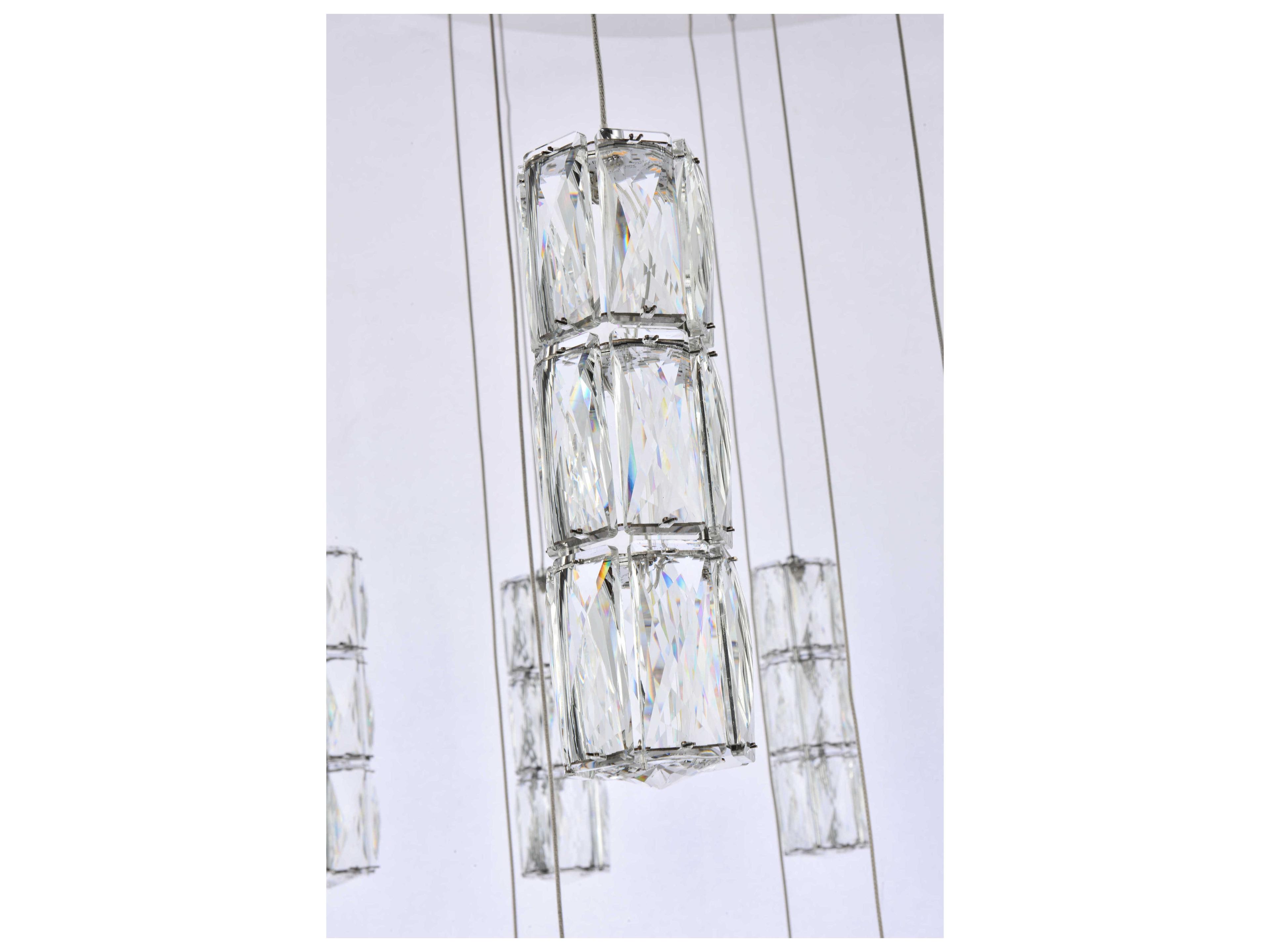 Elegant Lighting Polaris 20-Light Chrome Pendant