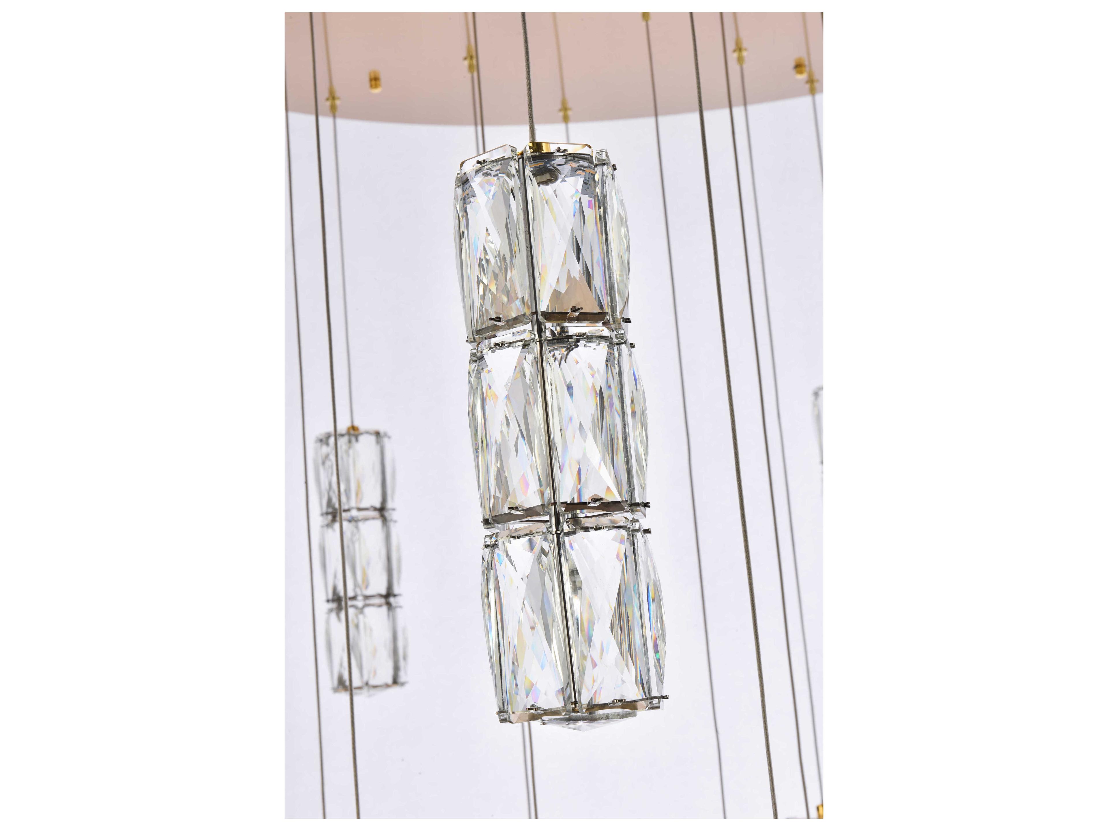 Elegant Lighting Polaris 20-Light Gold Pendant