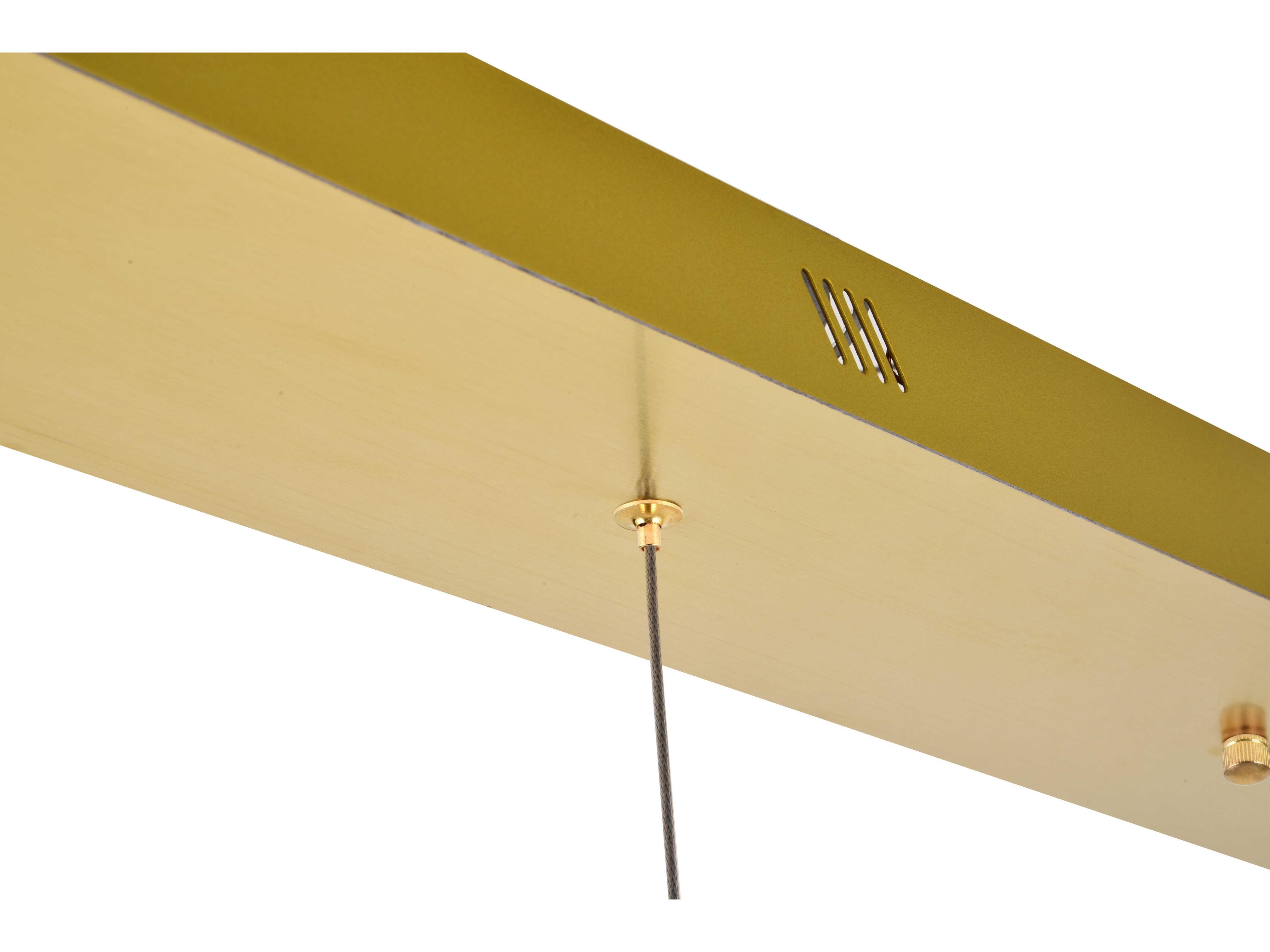 Elegant Lighting Polaris 3-Light Gold Island Pendant