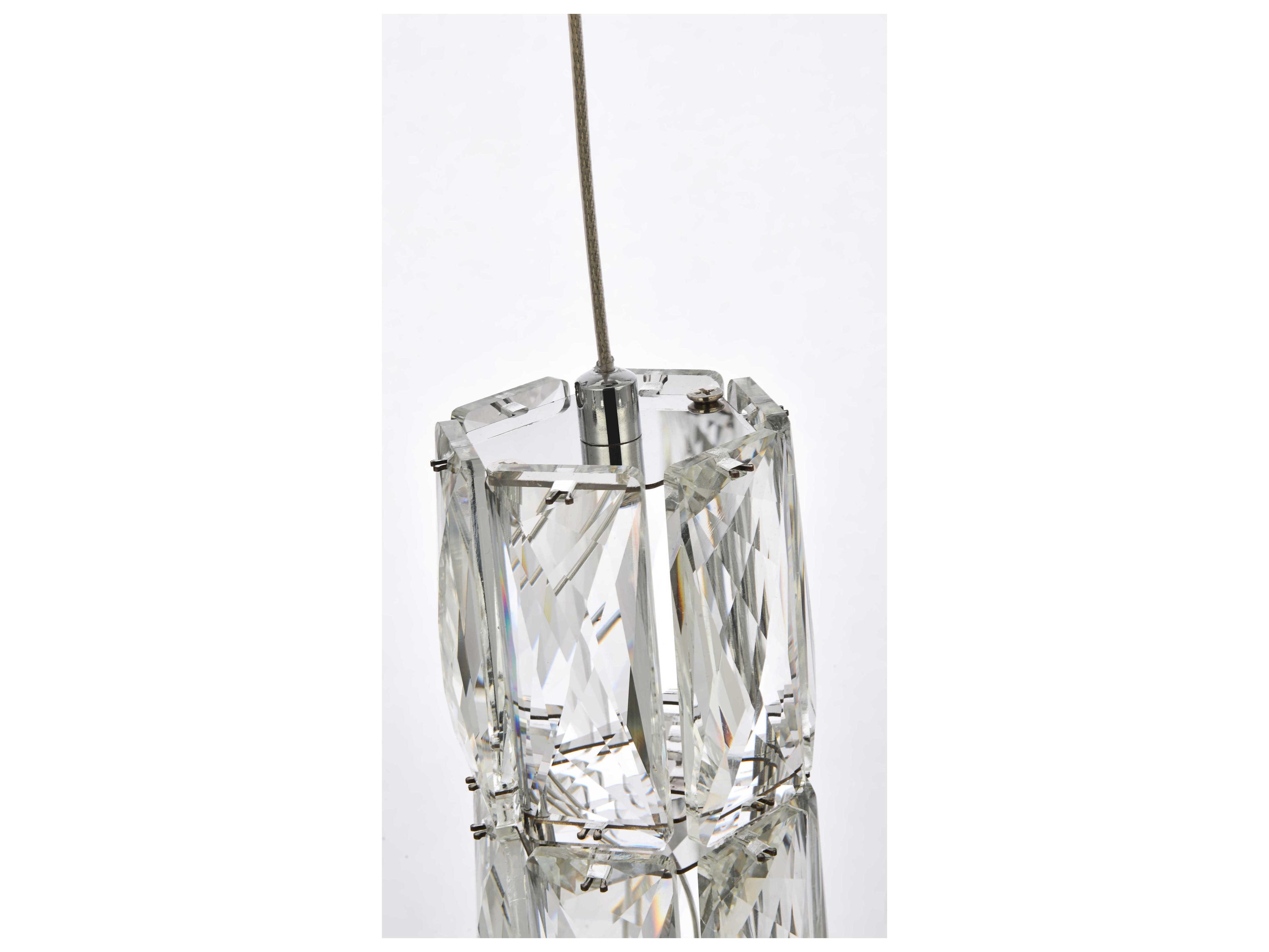 Elegant Lighting Polaris 25-Light Chrome Clear Pendant