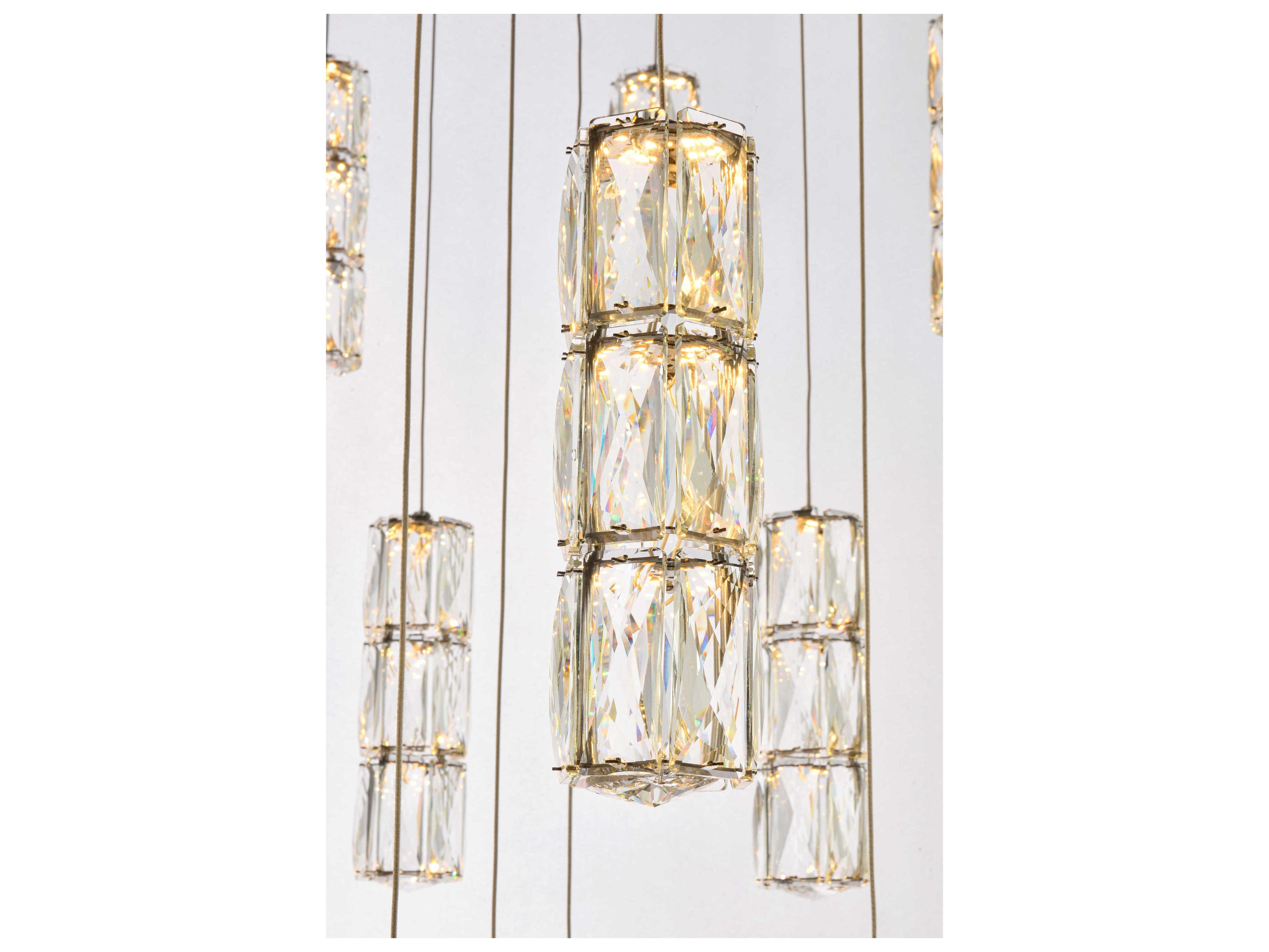 Elegant Lighting Polaris 25-Light Chrome Clear Pendant