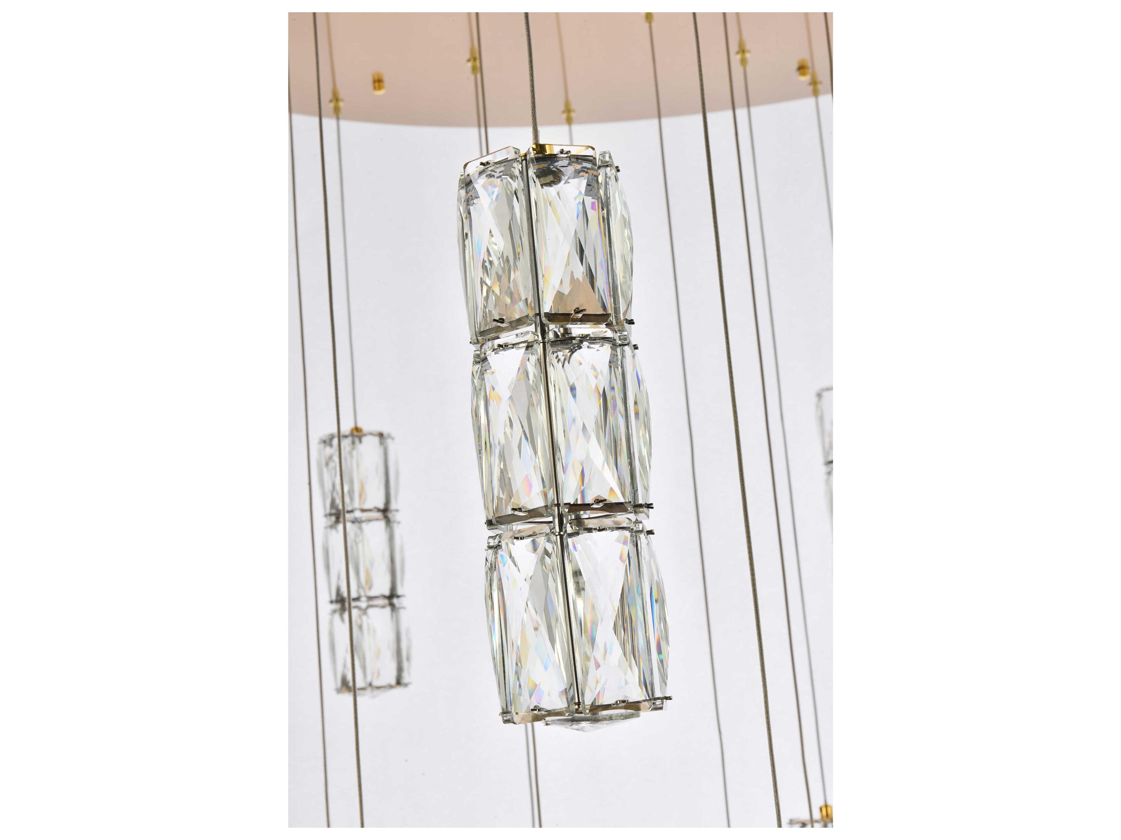 Elegant Lighting Polaris 25-Light Gold Clear Pendant