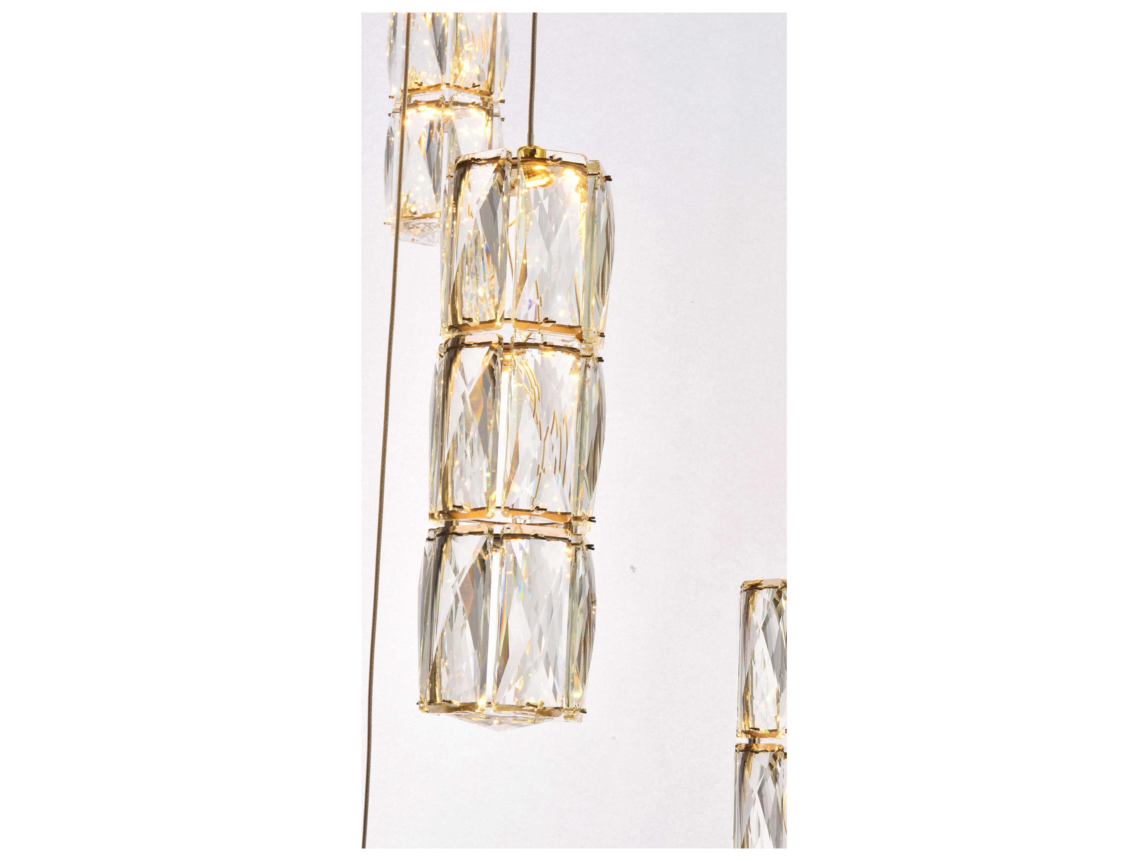 Elegant Lighting Polaris 25-Light Gold Clear Pendant