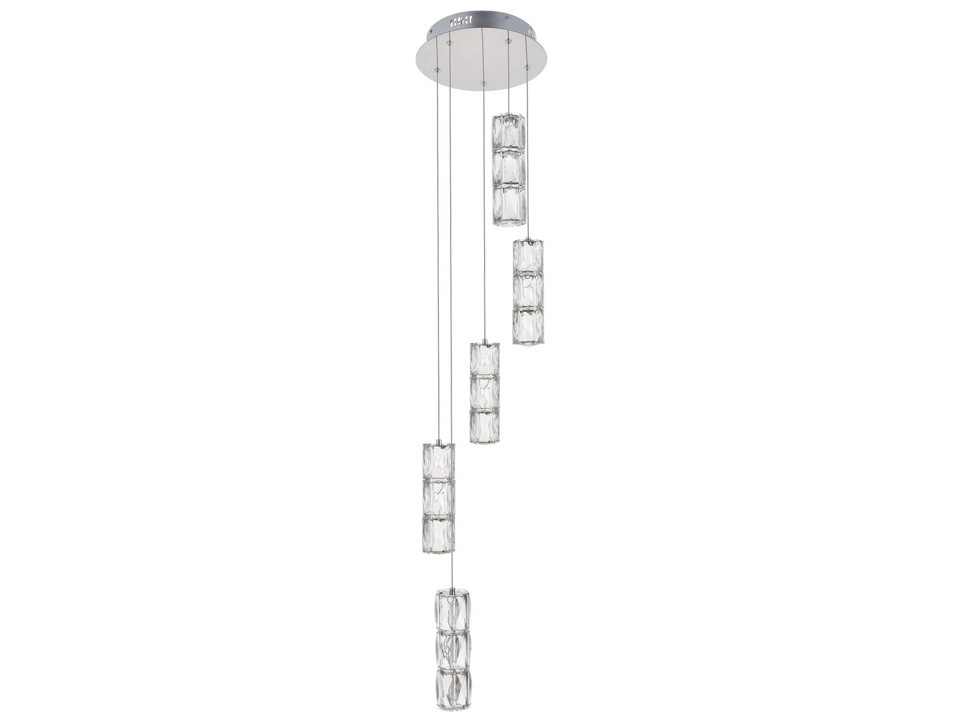 Elegant Lighting Polaris 5-Light Chrome Mini Pendant