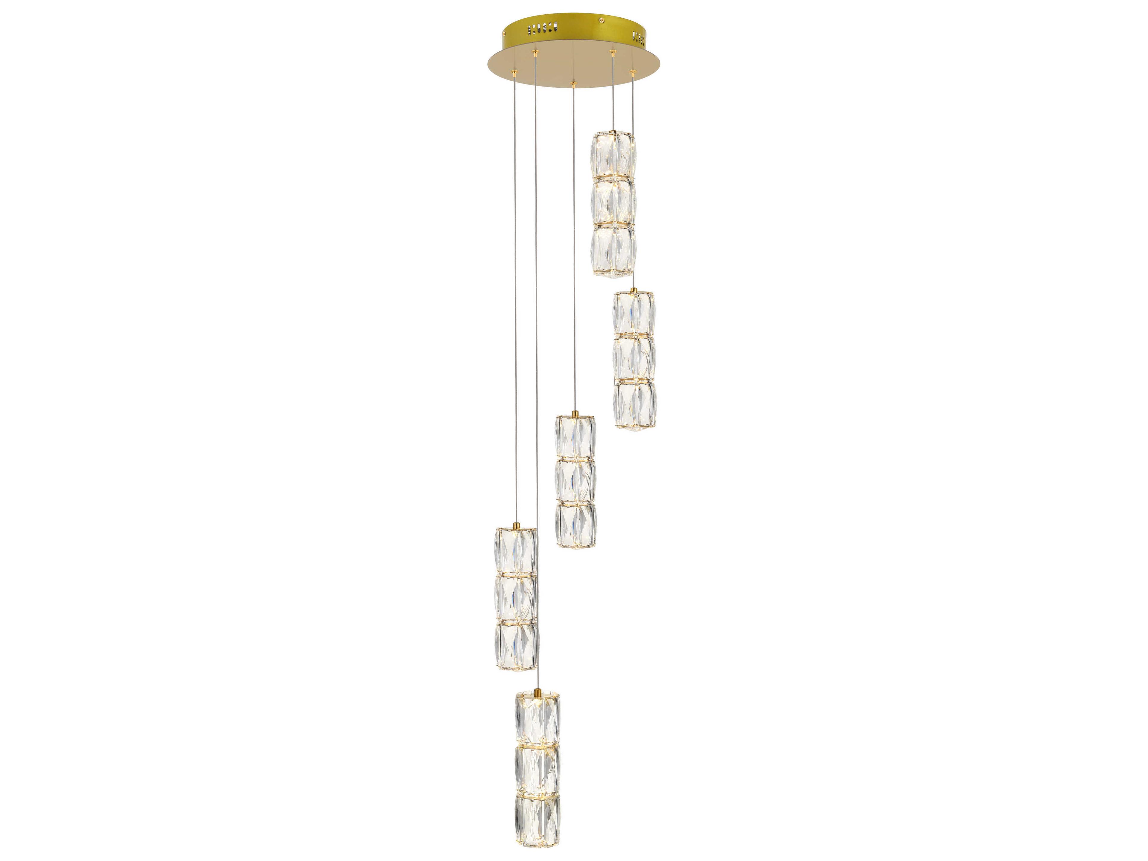 Elegant Lighting Polaris 5-Light Chrome Mini Pendant