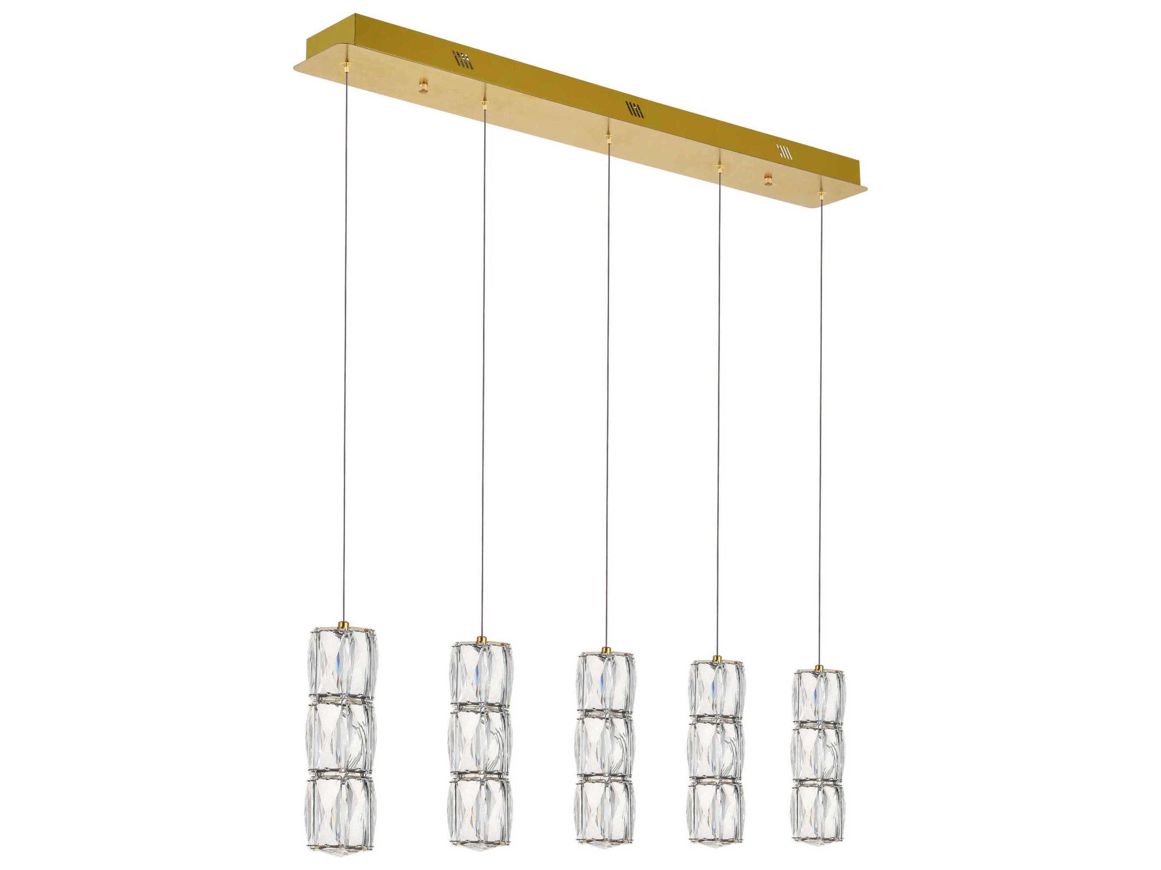 Elegant Lighting Polaris 5-Light Gold Island Pendant