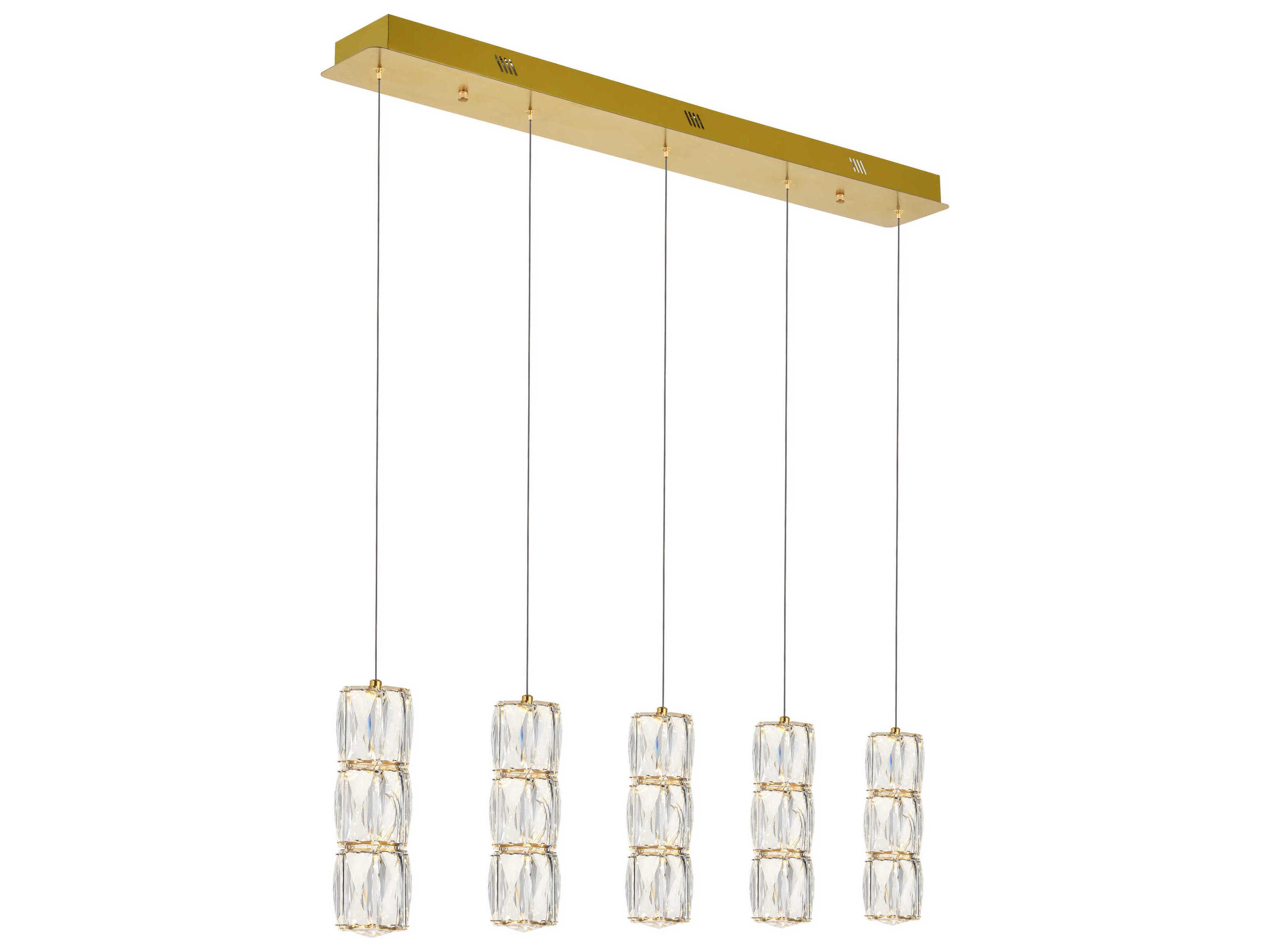 Elegant Lighting Polaris 5-Light Gold Island Pendant