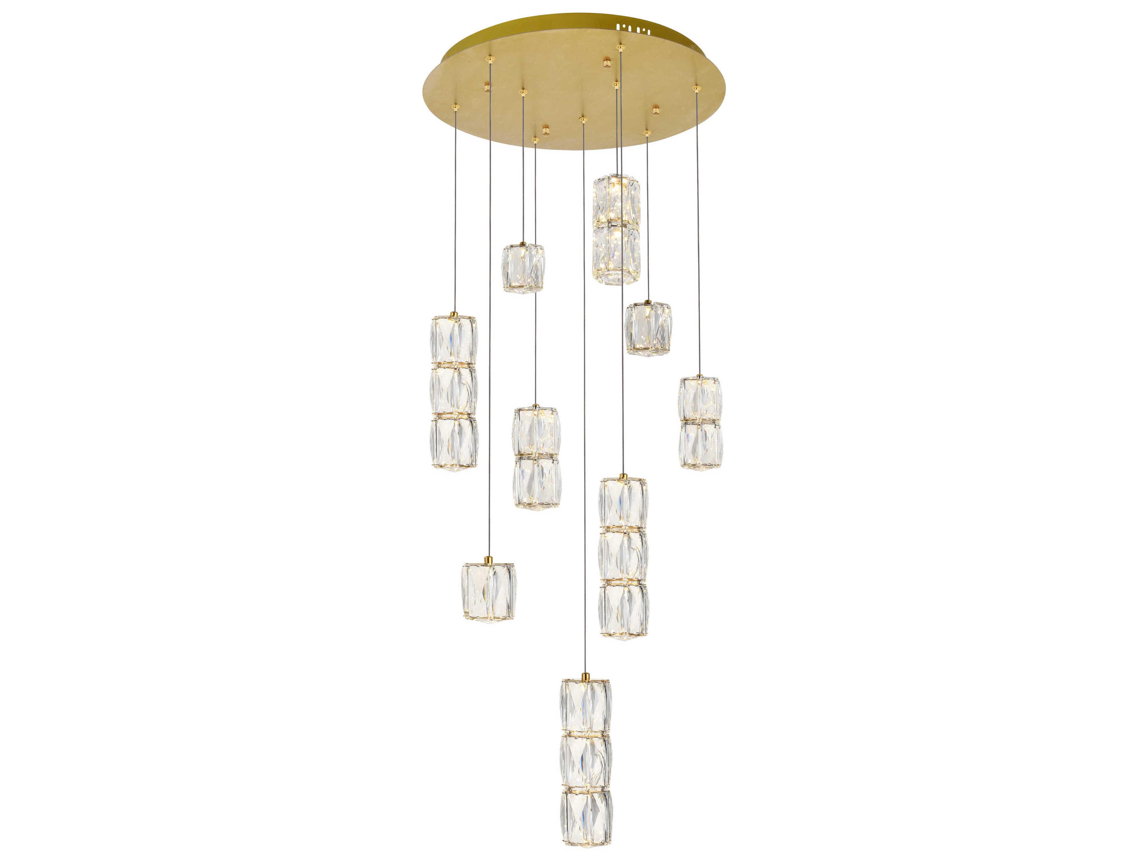 Polaris 9-Light Gold Pendant