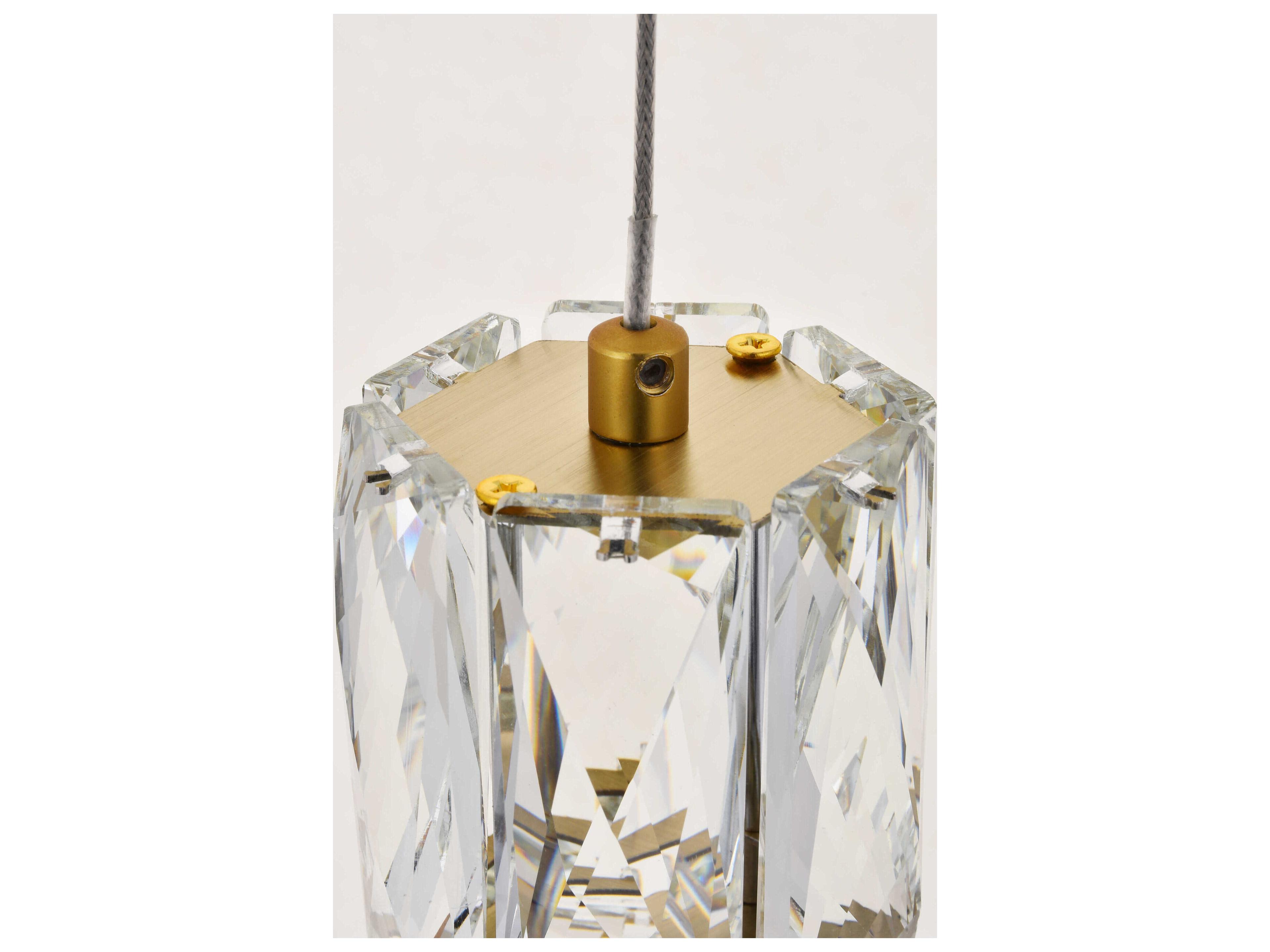 Elegant Lighting Polaris 9-Light Gold Pendant