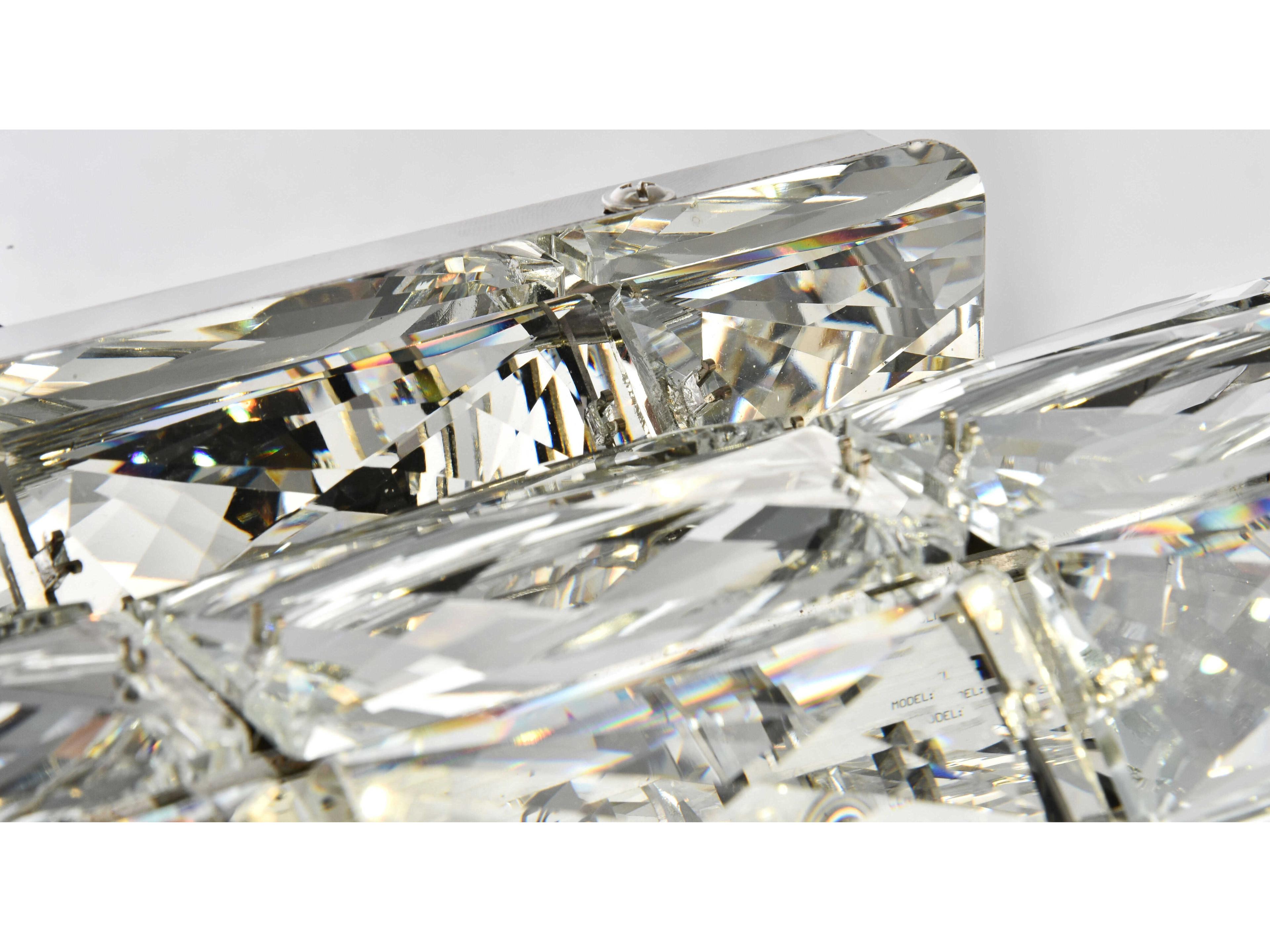 Elegant Lighting Valetta 1-Light Chrome Clear Crystal LED Wall Sconce