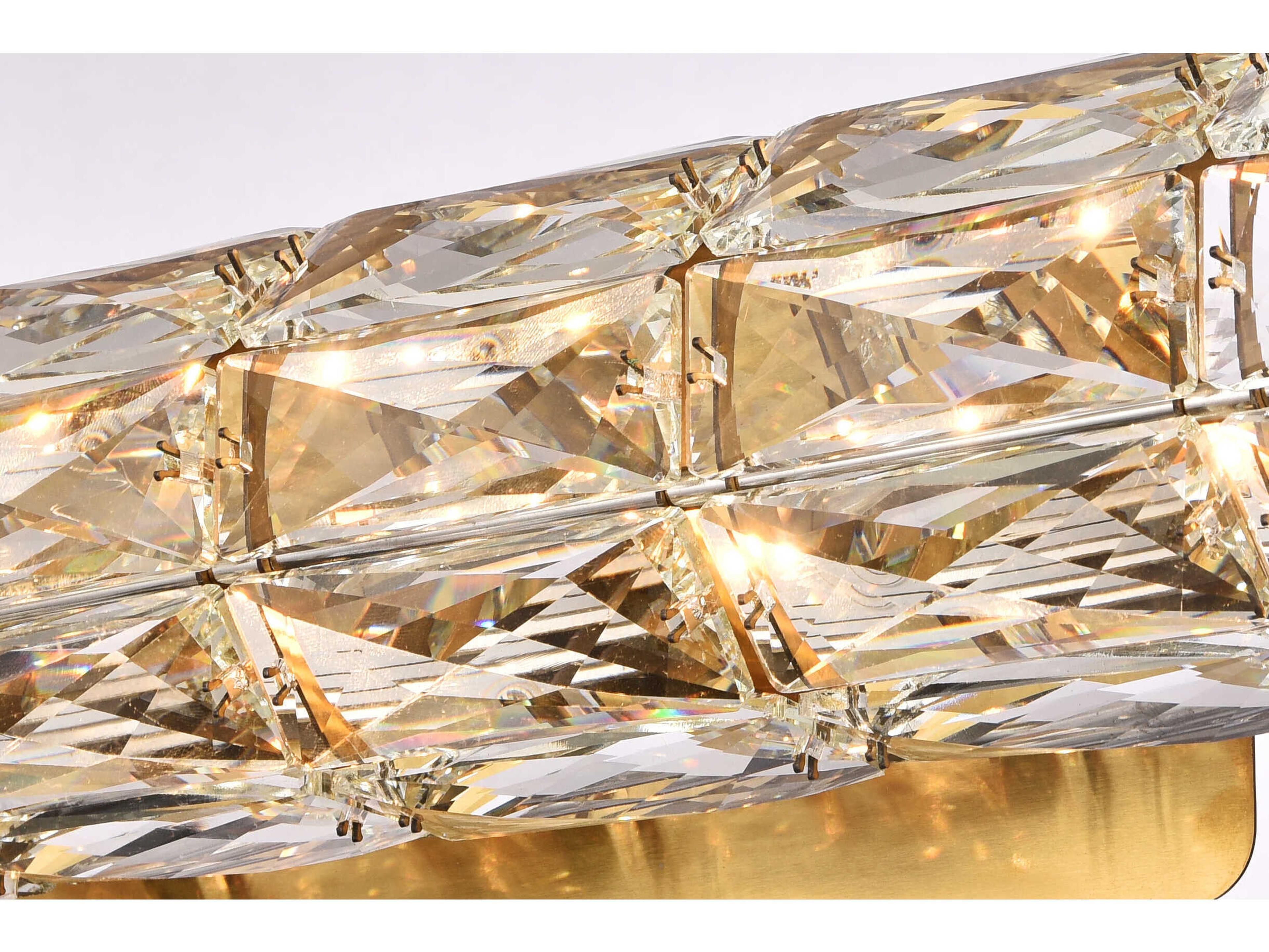 Elegant Lighting Valetta 1-Light Gold Crystal LED Wall Sconce