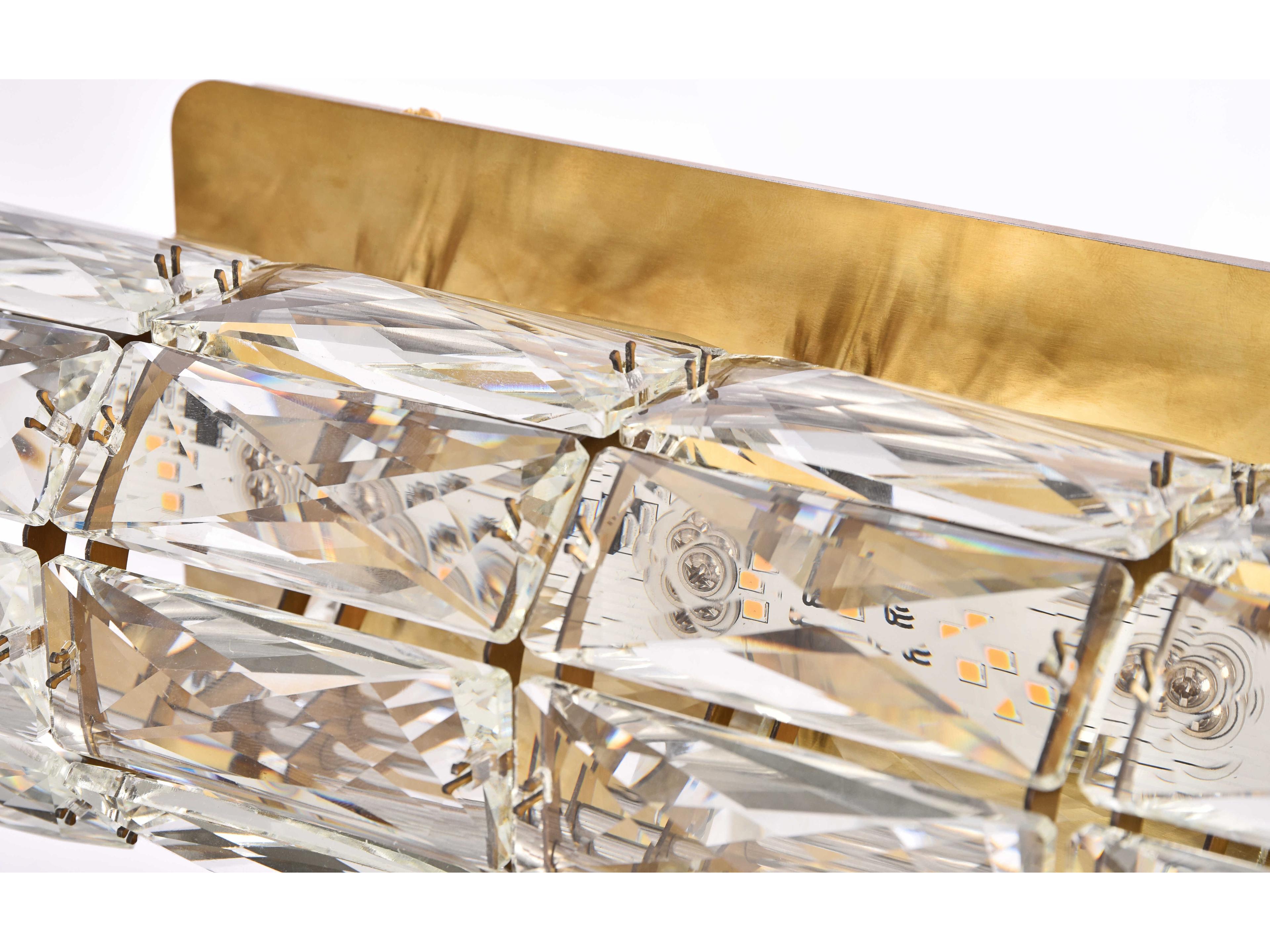 Elegant Lighting Valetta 1-Light Gold Crystal LED Wall Sconce